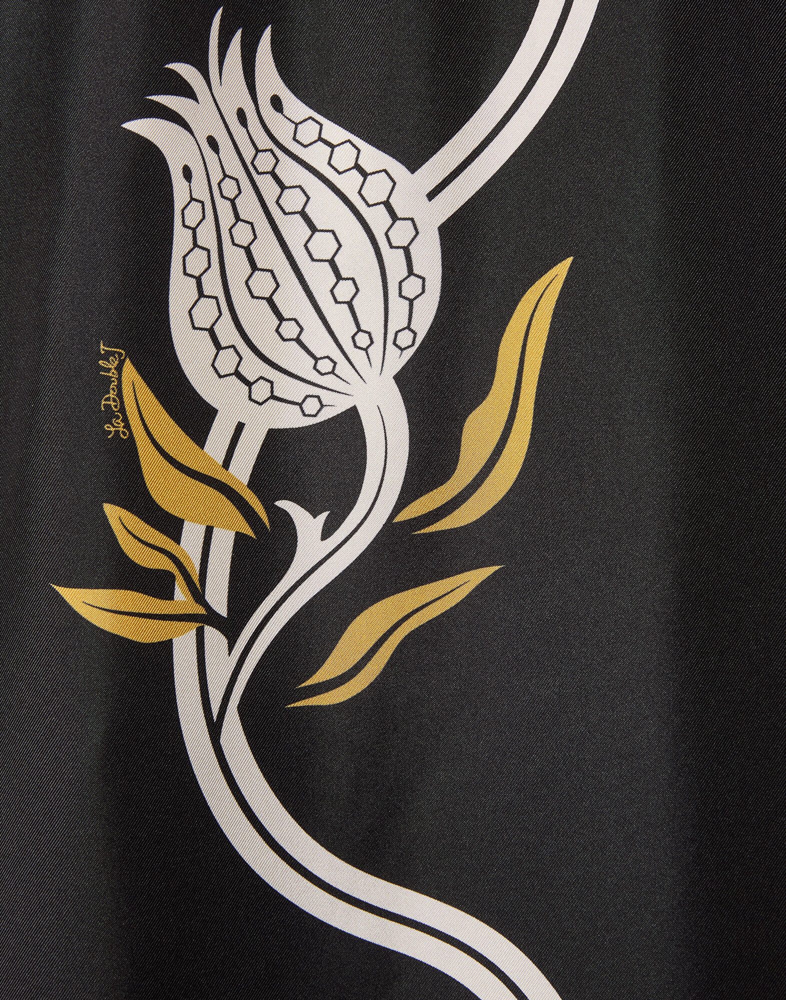 La DoubleJ Midnight Dress Melograno Black & White DRE0819SIL001MEL01BL03