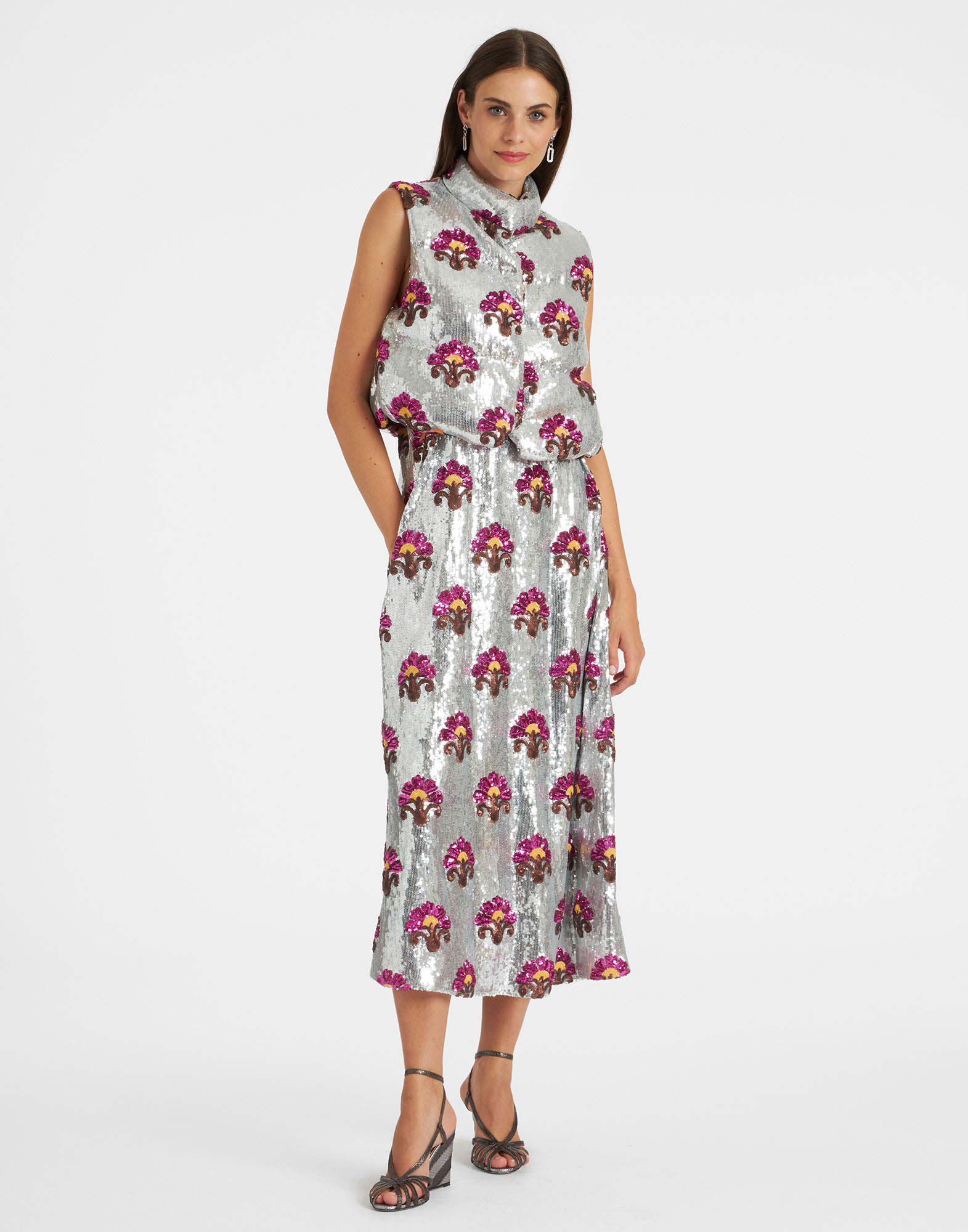 La DoubleJ Bonbon Puffer Vest Silver DOW0012PAI005TXQ01GY04