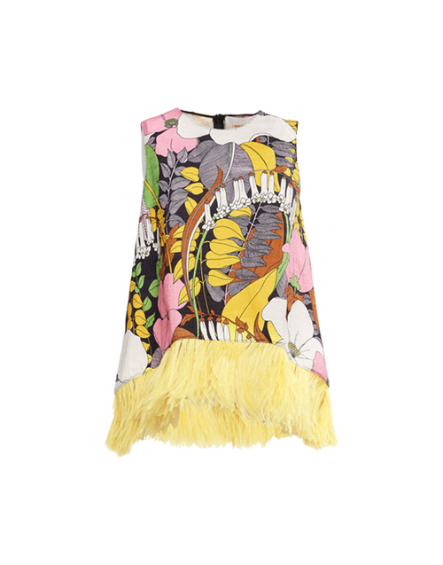 La DoubleJ La Scala Top (With Feathers) Big Flower TOP0013COT005BFL0001