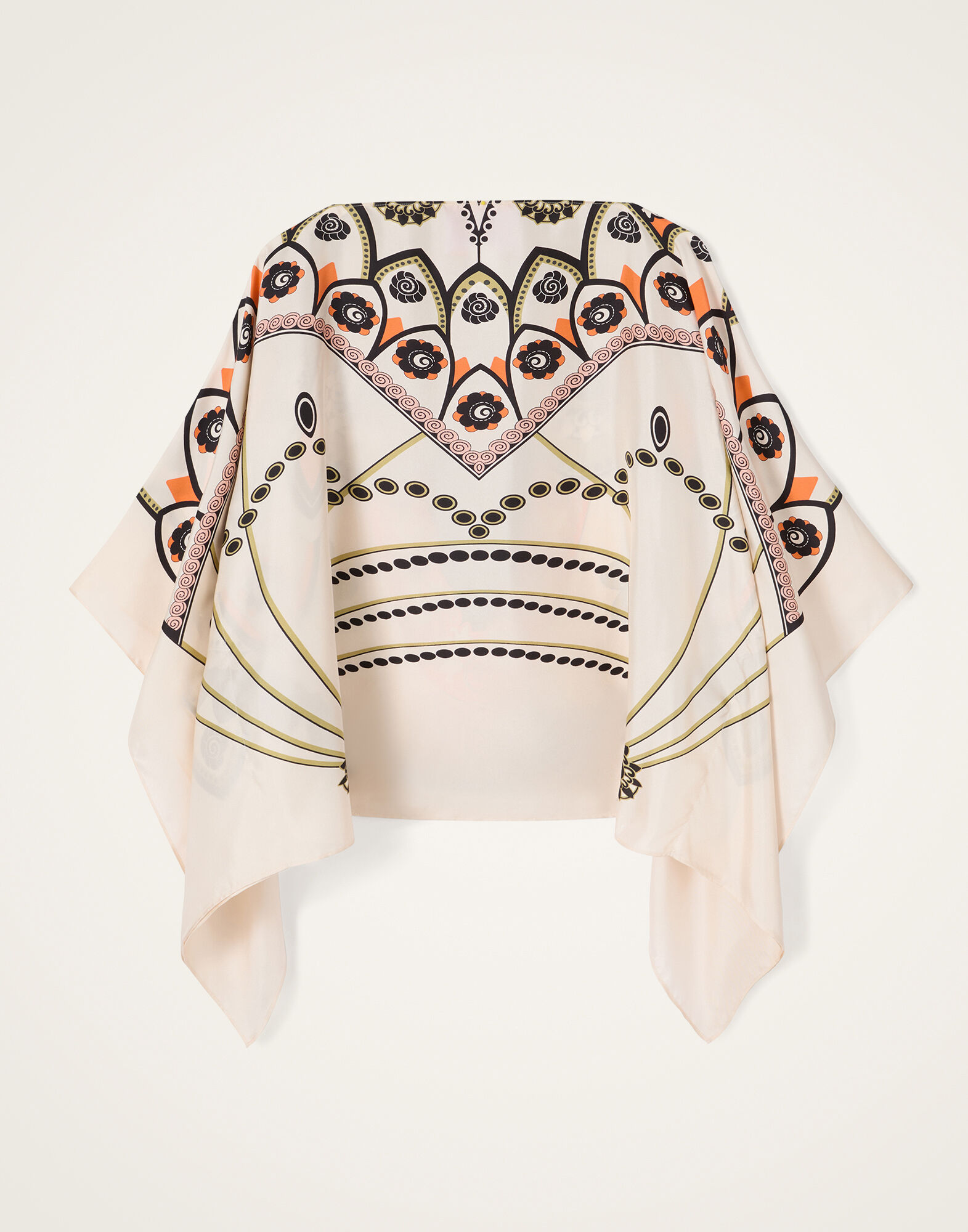 La DoubleJ Foulard Top Plume Plac&eacute;e Ivory TOP0195SIL029PLU03WH04