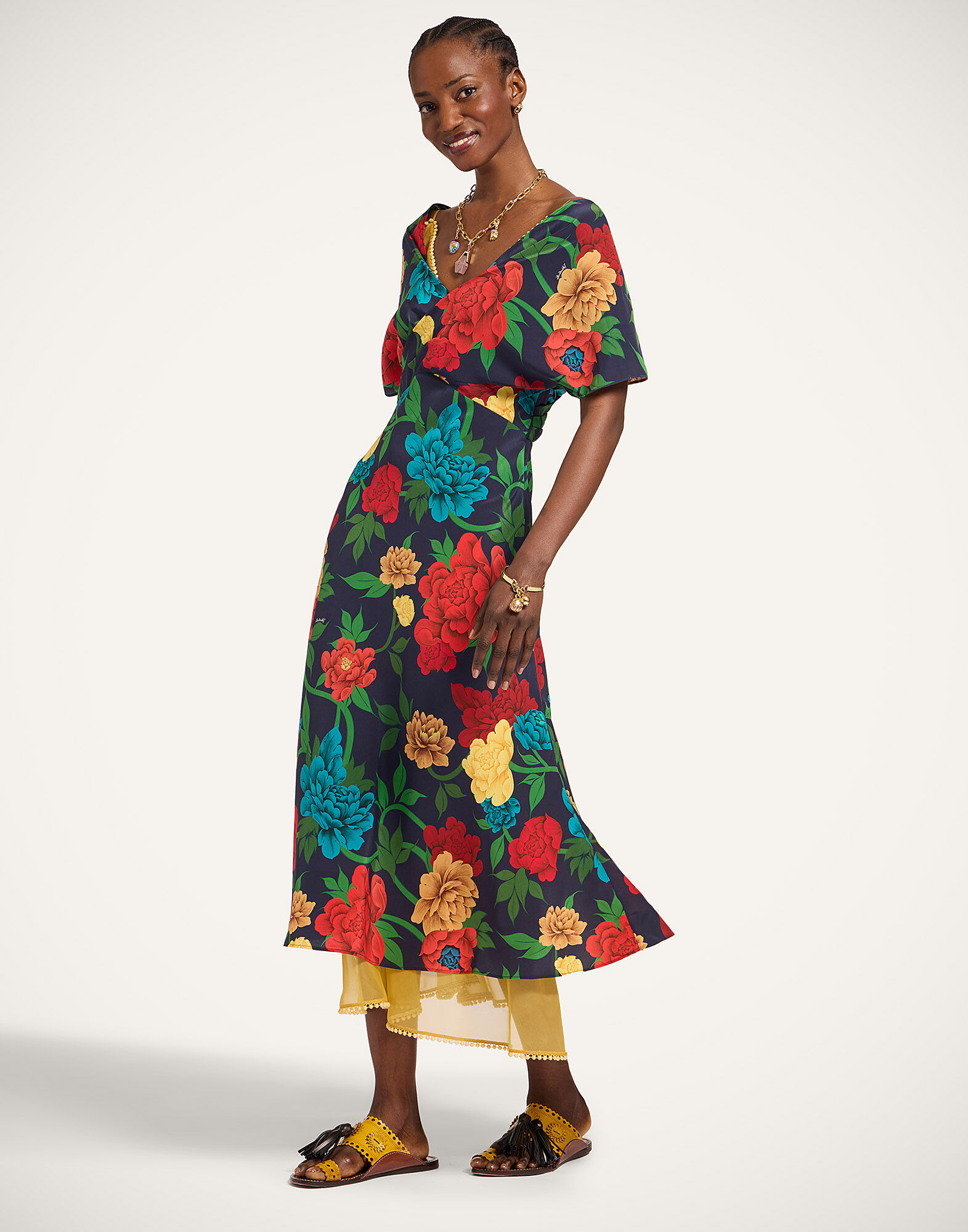 La DoubleJ Foyer Dress Queen Peony Blue DRE1024CRE001QPE01BU03