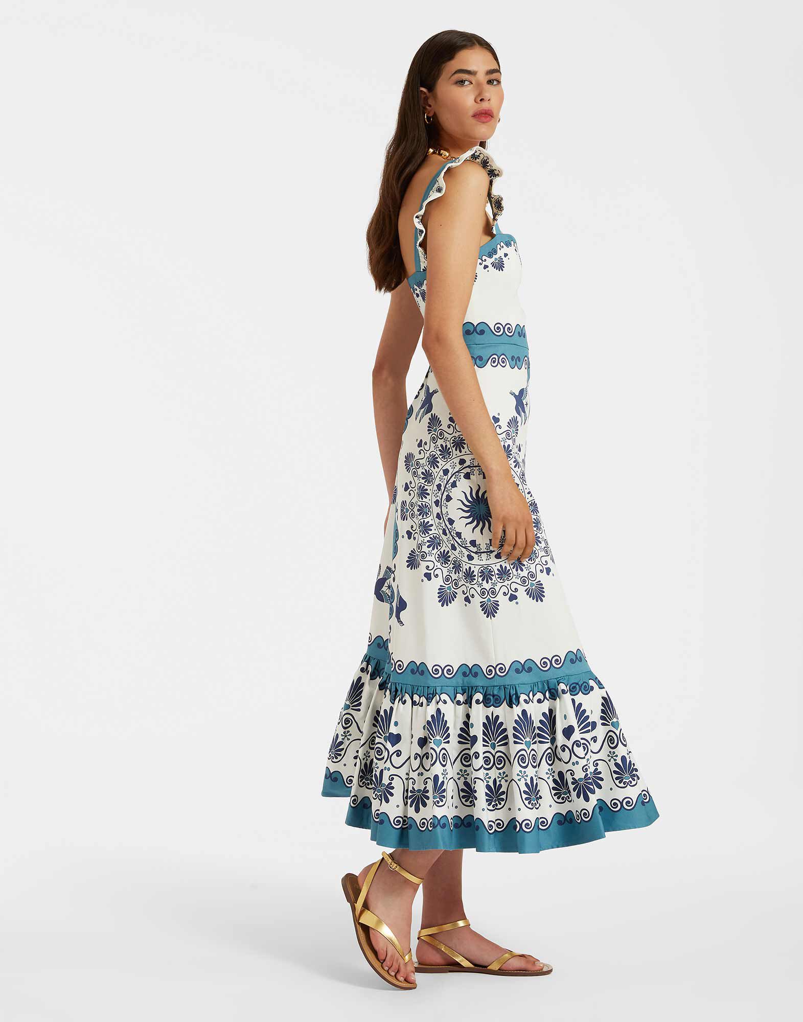 La DoubleJ Gingerbread Dress Olympus Plac&eacute;e Cream DRE0672COT037OLY01WH03