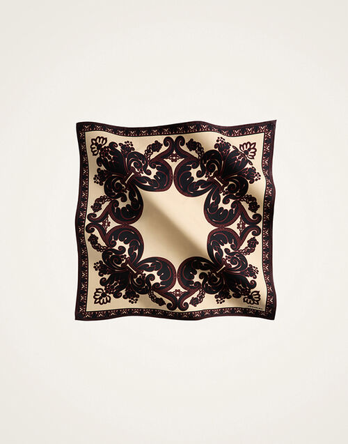 La DoubleJ Foulard 135 Corsini Placée Cream SCA0053WOL018INI01RE01