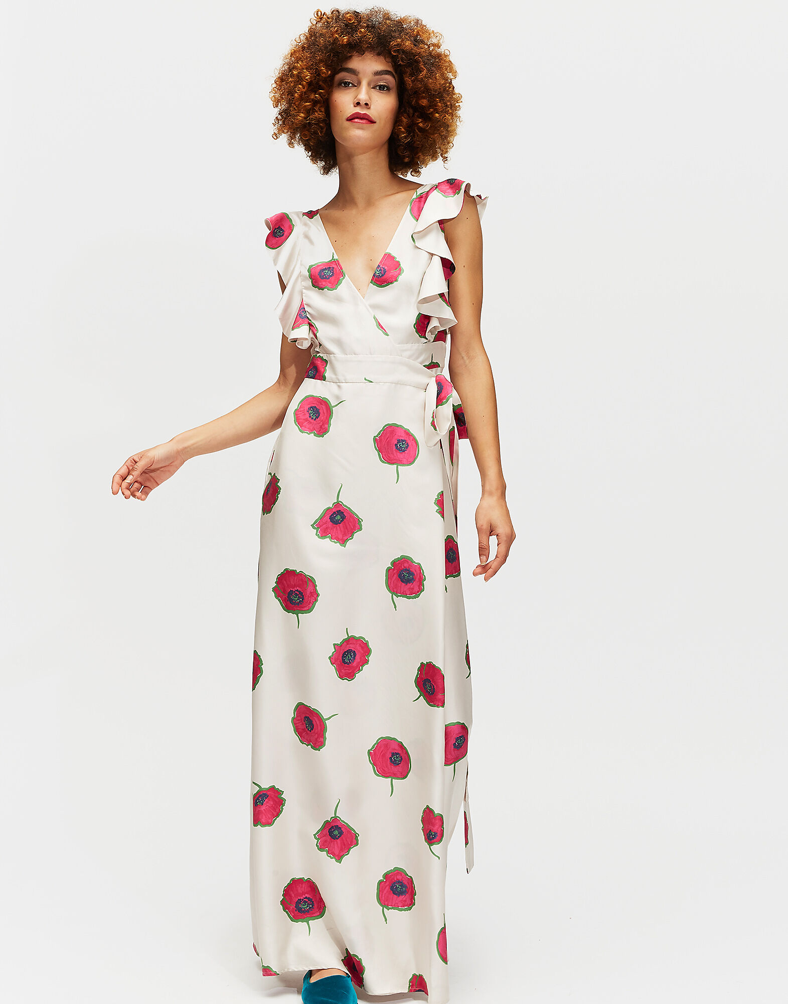 LaDoubleJ Wedding Guest Dress Papaveri DRE0035SIL001PAP0001