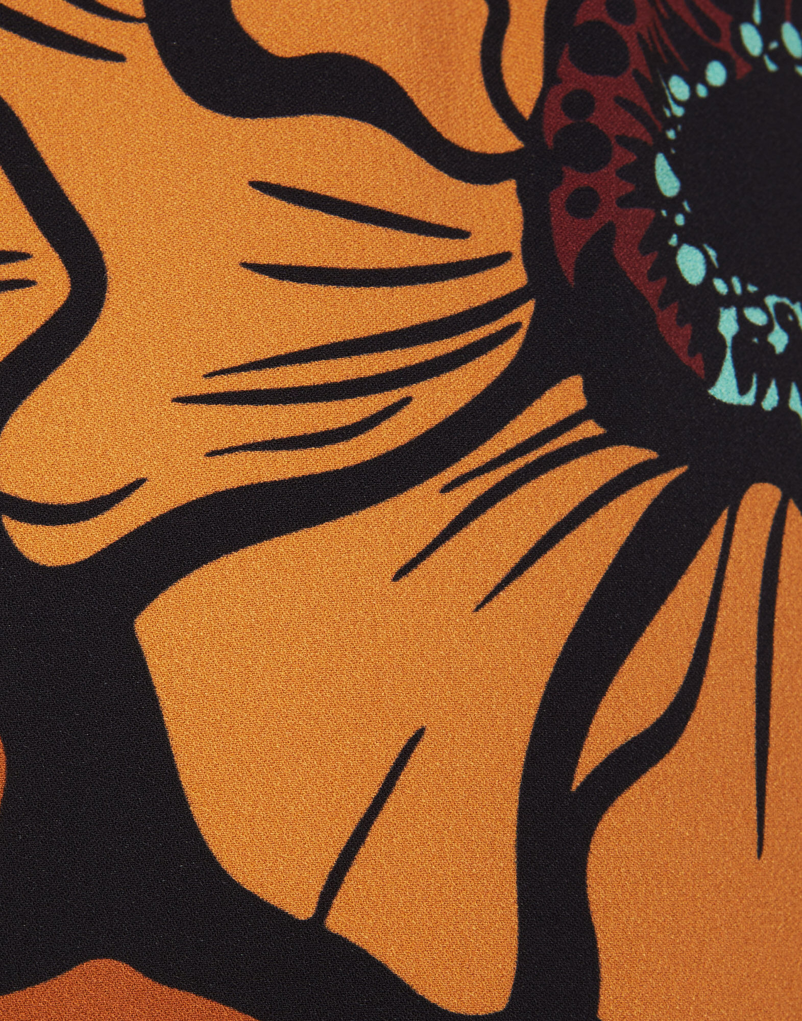 La DoubleJ Pencil Skirt Big Blooms Plac&eacute;e Brown SKI0022VIS011PFI06BR02