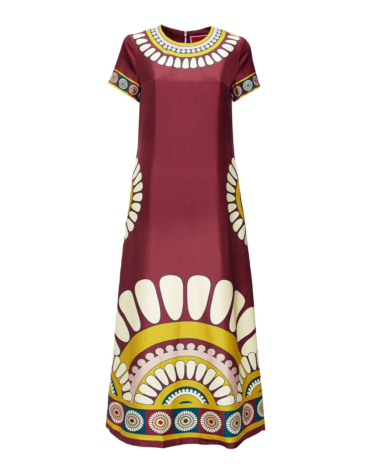 La DoubleJ Swing Dress Bordeaux Solar Plac&eacute;e DRE0128SIL006SOL0006