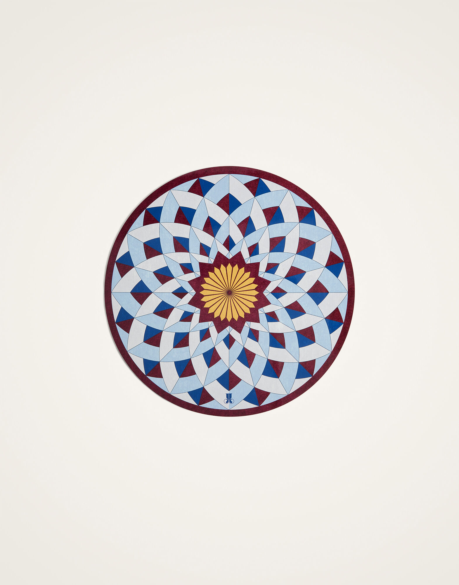 La DoubleJ Disk Placemats Set Of 2 Lotus Of Life Blue PMT0032CRK001LOL01BU03