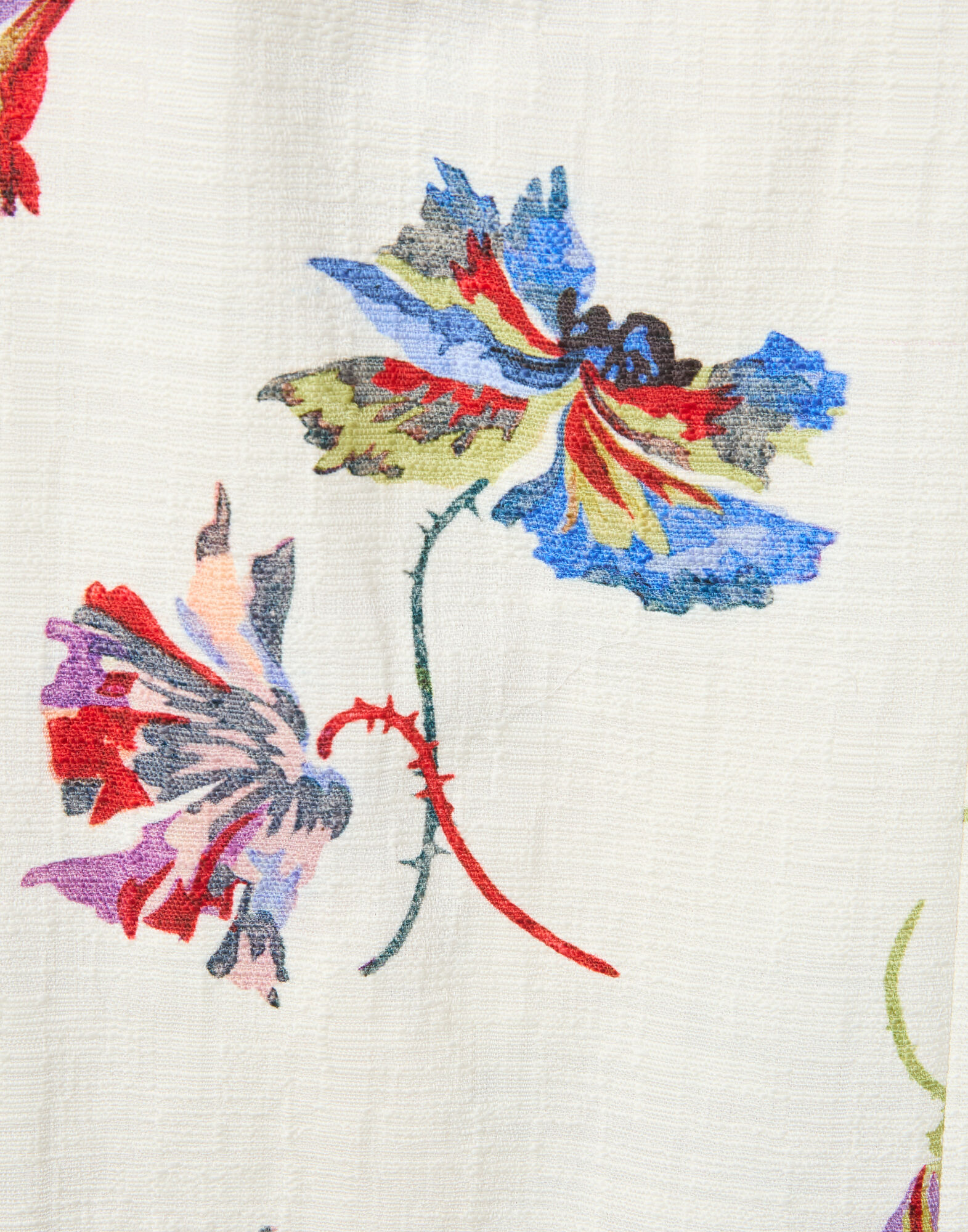 La DoubleJ Pencil Skirt Infiorata White SKI0011COT005INF01WH01