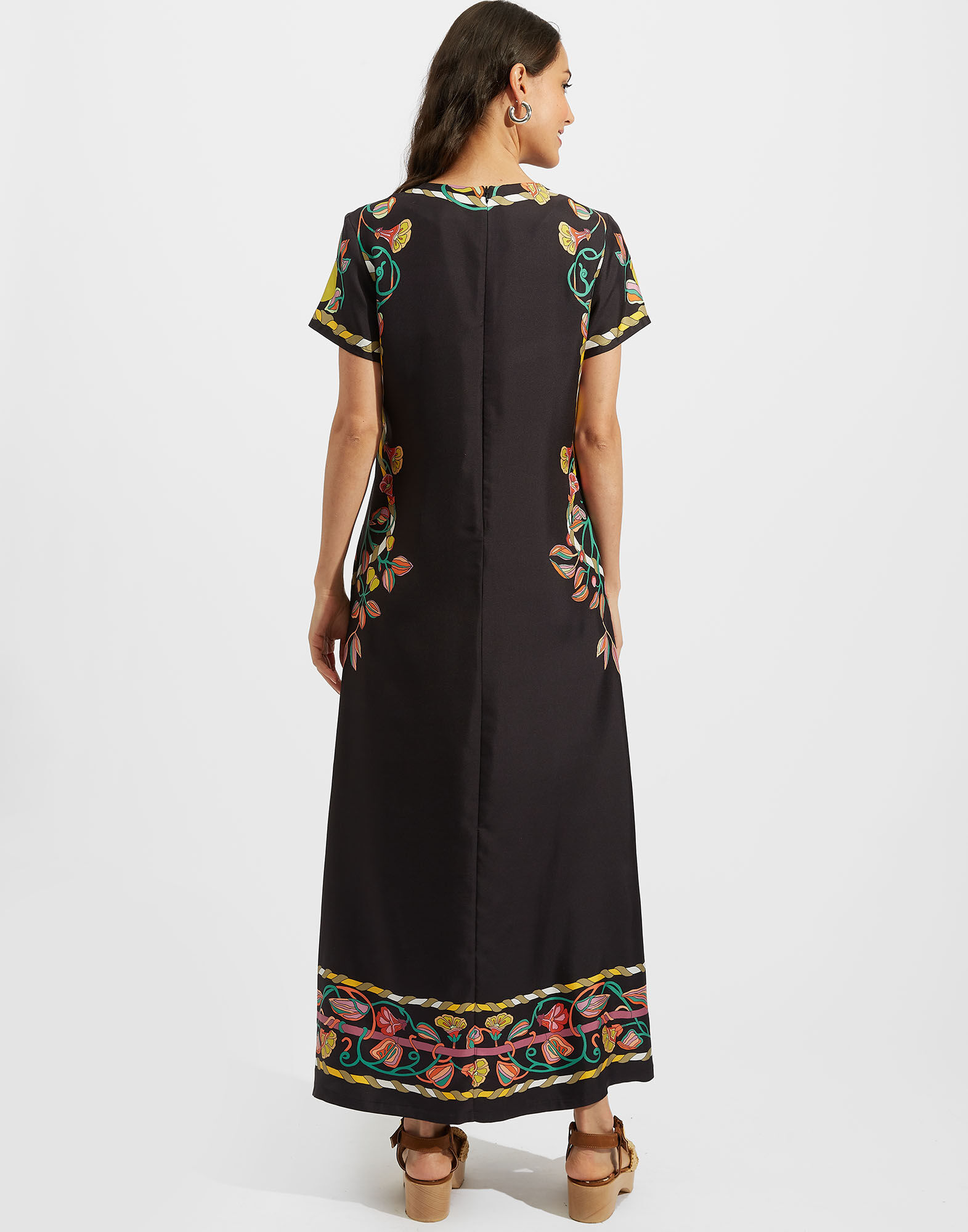 La DoubleJ Swing Dress Borboni Placee Nero DRE0128SIL006BRN02BL01