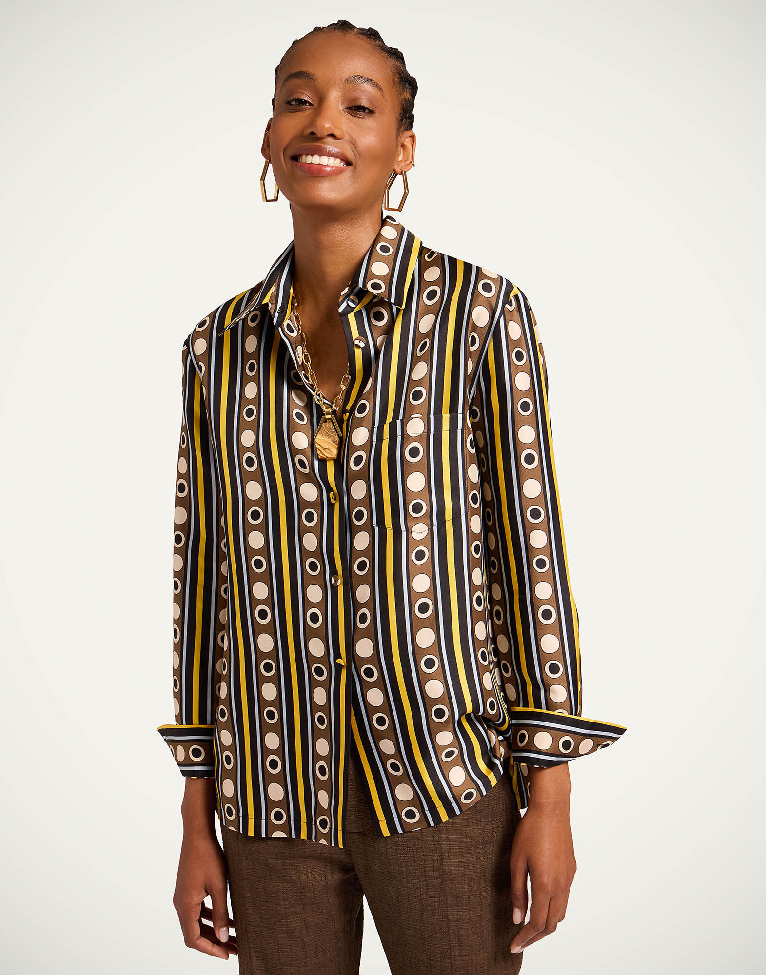 La DoubleJ Boy Shirt Sanctuary Brown SHI0001SIL001SAC01BR02