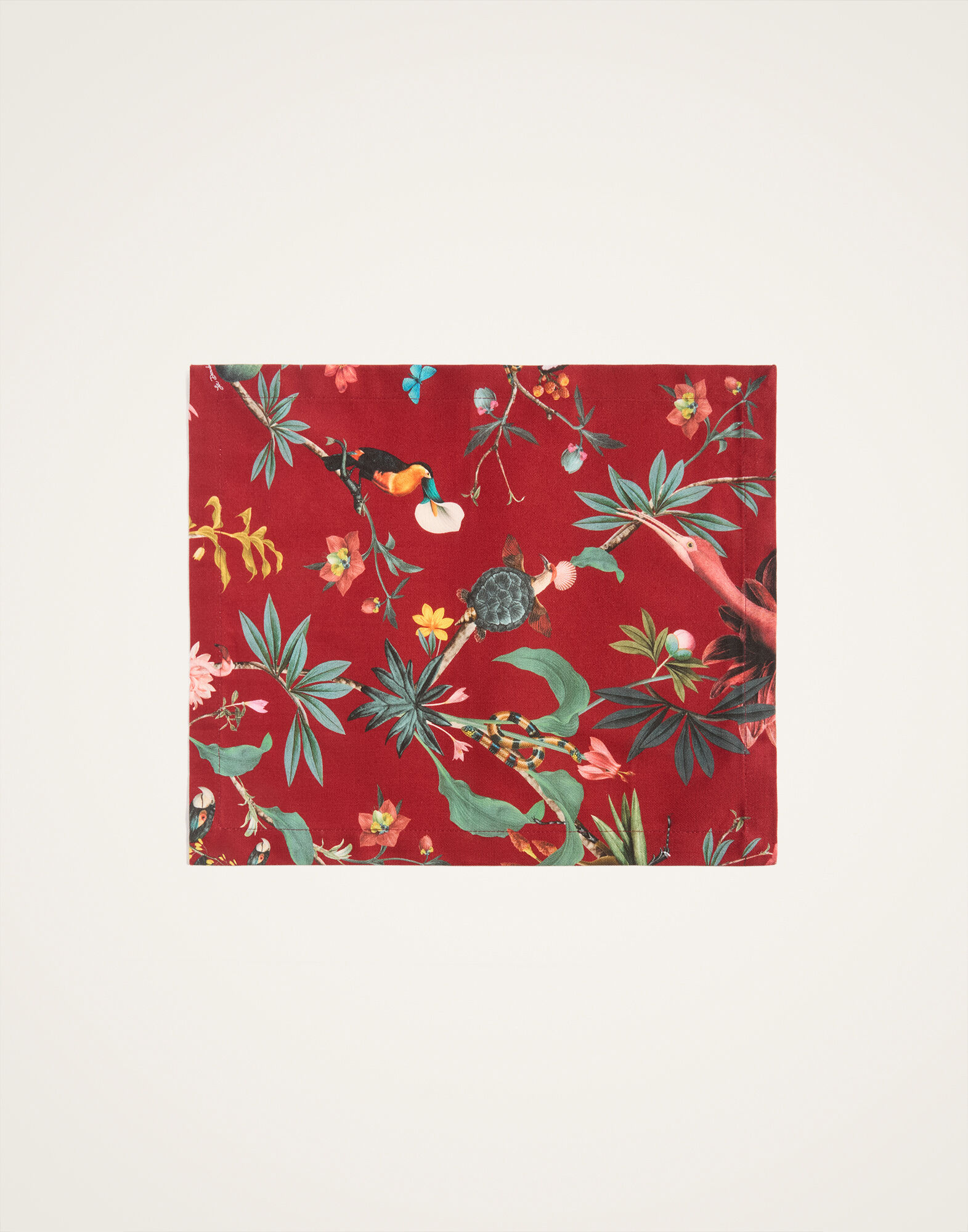 La DoubleJ Placemats Set Of 2 Fantastic Creatures Bordeaux PMT0026COT073FCR01RE02