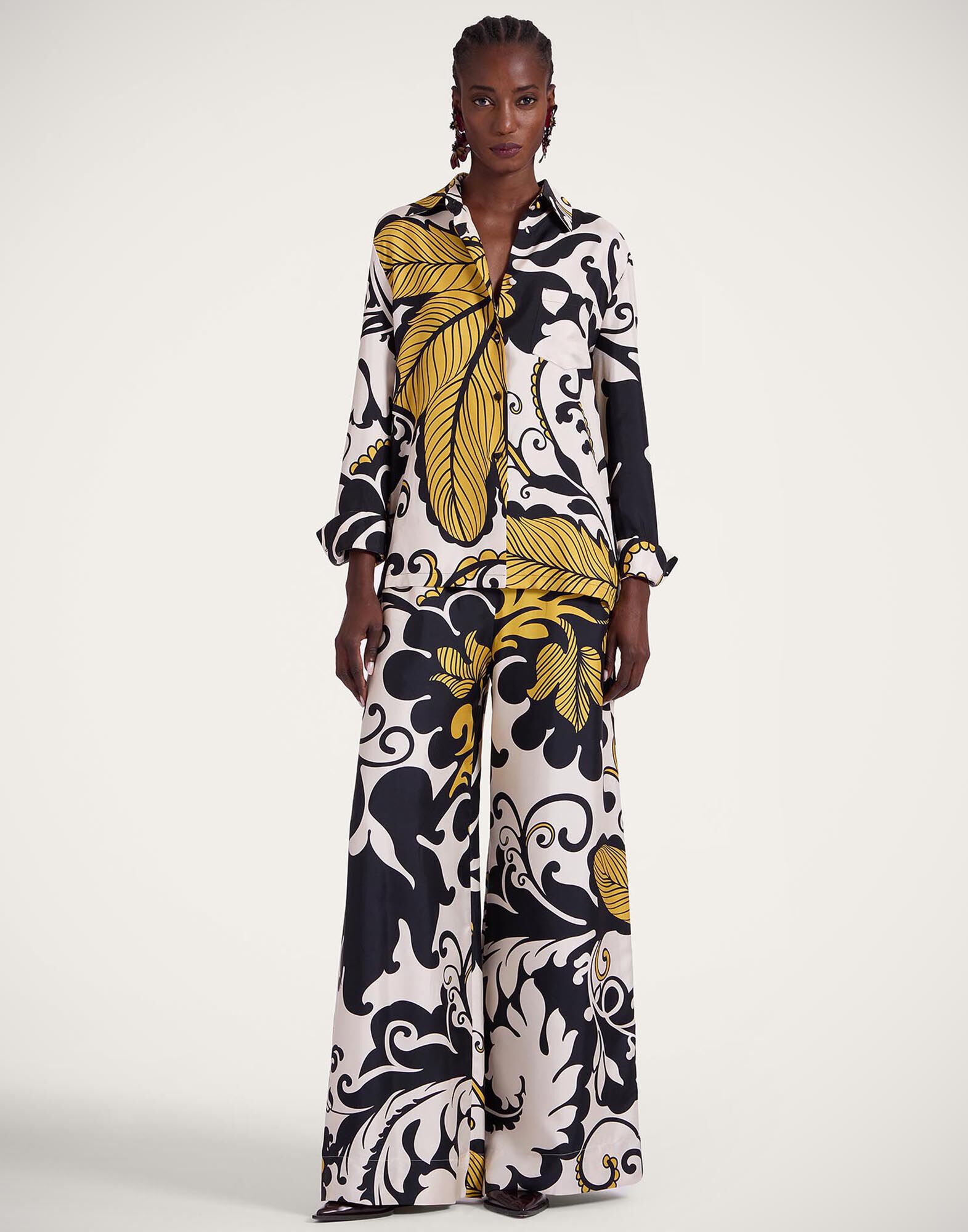 La DoubleJ Boy Shirt Marea Black & White SHI0001SIL001MRE01BL03