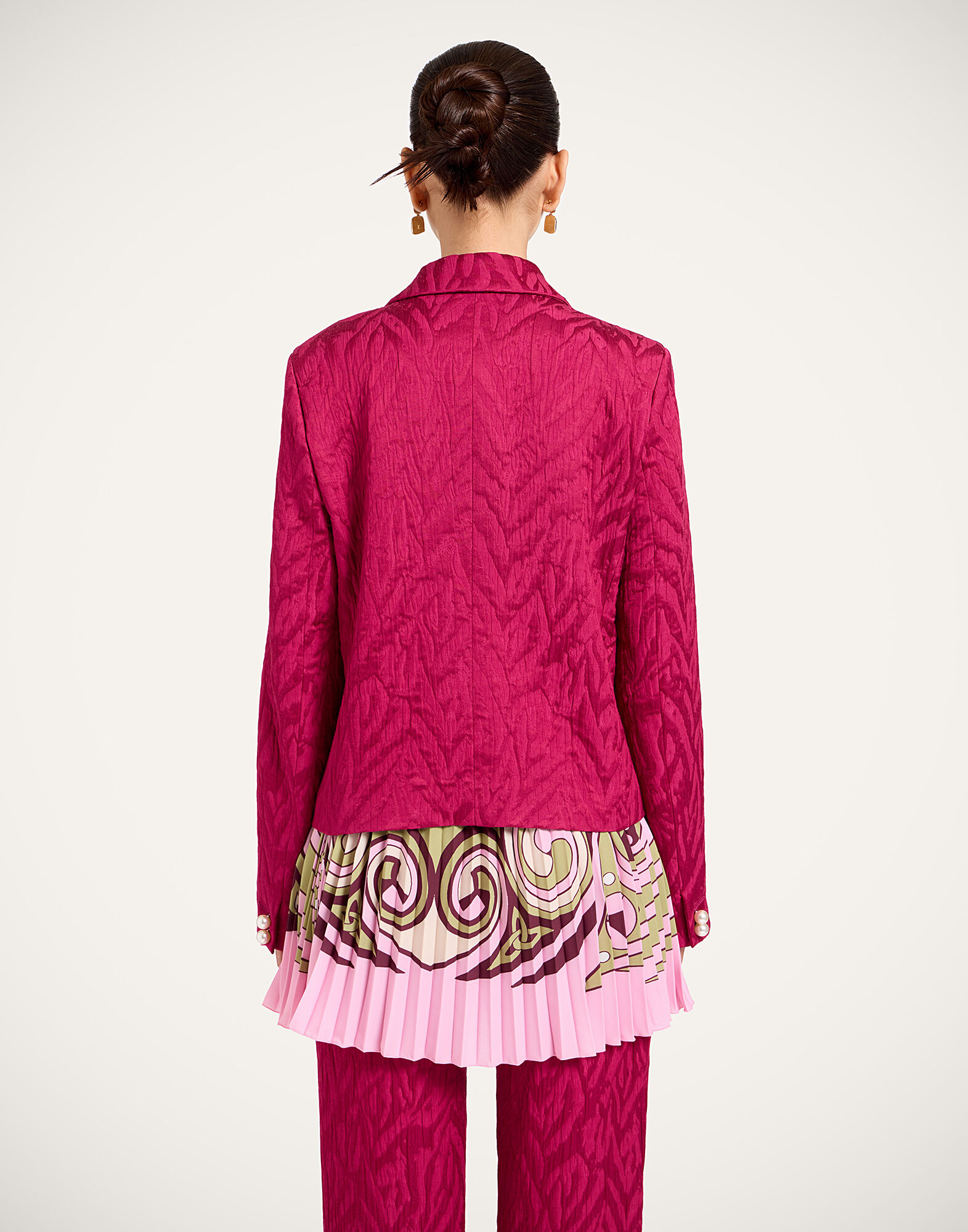 La DoubleJ Luckycharm Jacket Animalier Raspberry JAC0199JCQ118ANI02RE04