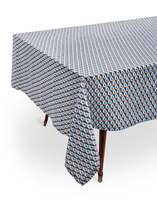La DoubleJ Large Tablecloth &#40;180x350&#41; Cubi Blu TBC0003LIN001CUB0004