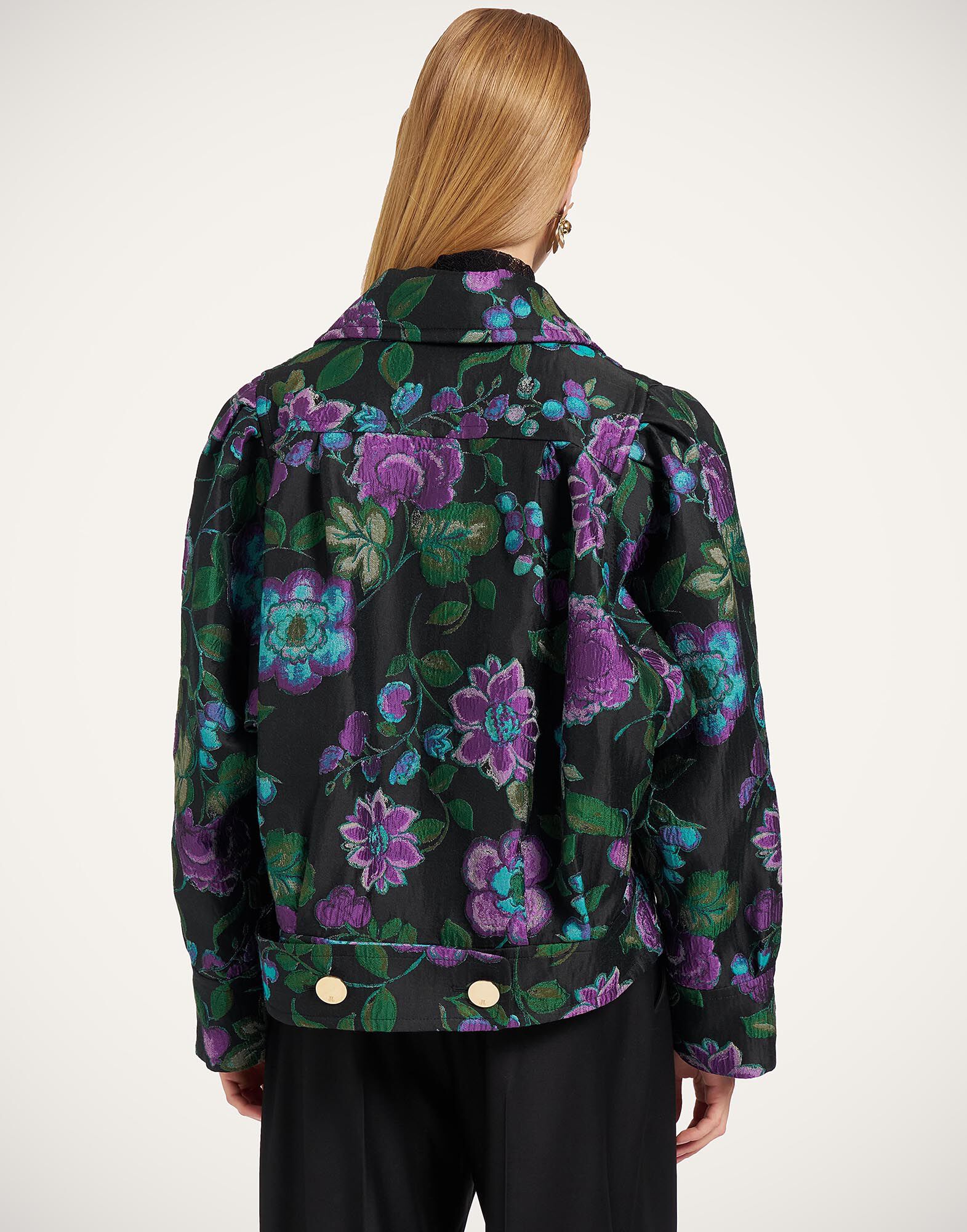 La DoubleJ Victoria Jacket Botanical Black JAC0201JCQ144BOT01BL01