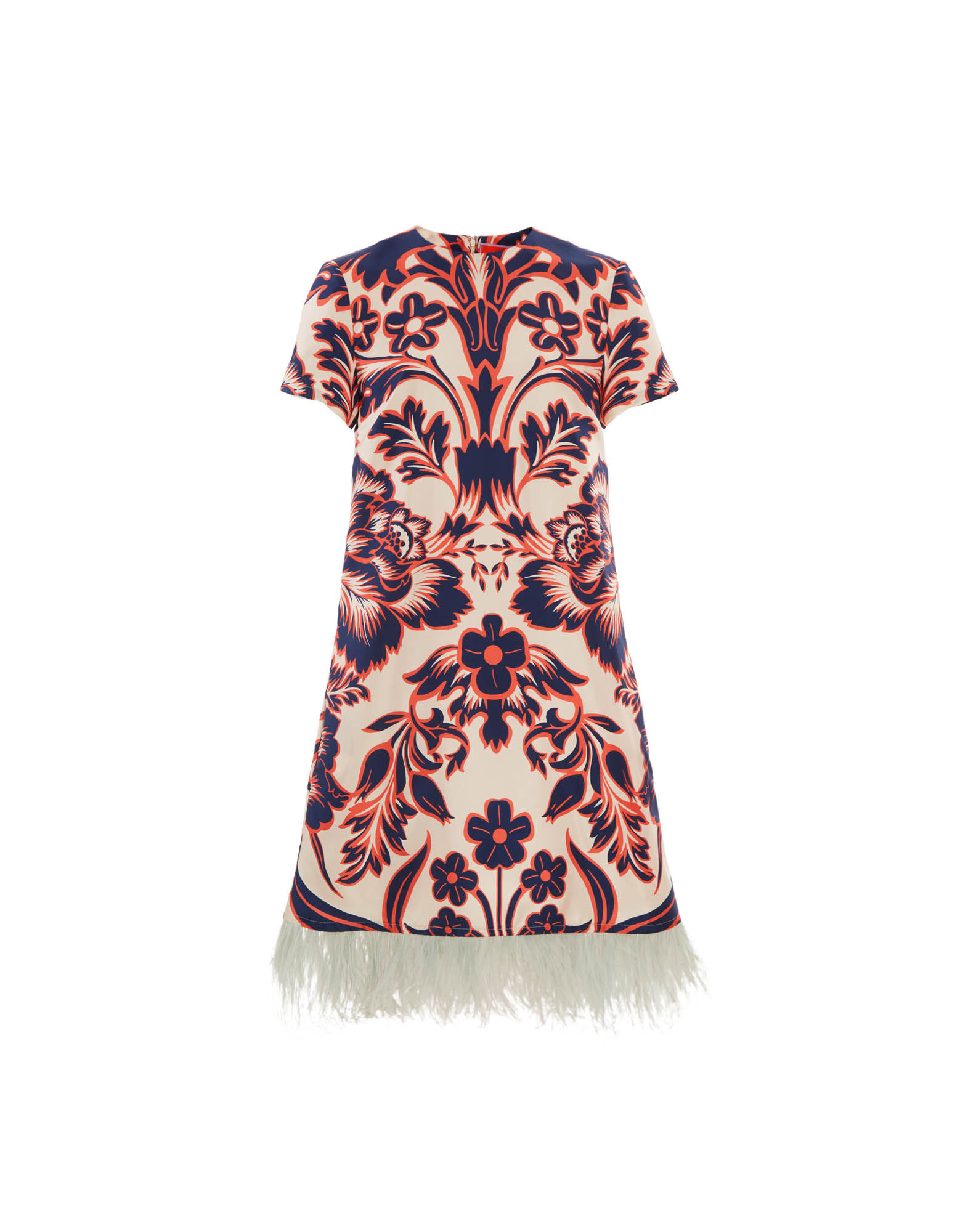 La DoubleJ Mini Swing Dress (With Feathers) Va-Va Plac&eacute;e White DRE0397SIL001VAV01WH01