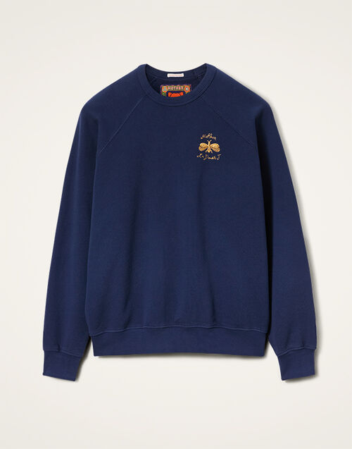 La DoubleJ The Biggie Concert Sweatshirt Bug Off Blue SWE0041JER060BUG01BU03