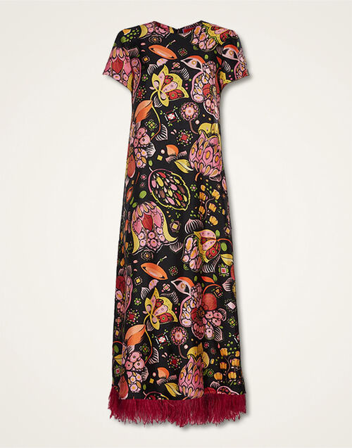 La DoubleJ Swing Dress (With Feathers) Eden DRE0316SIL001EDE0001