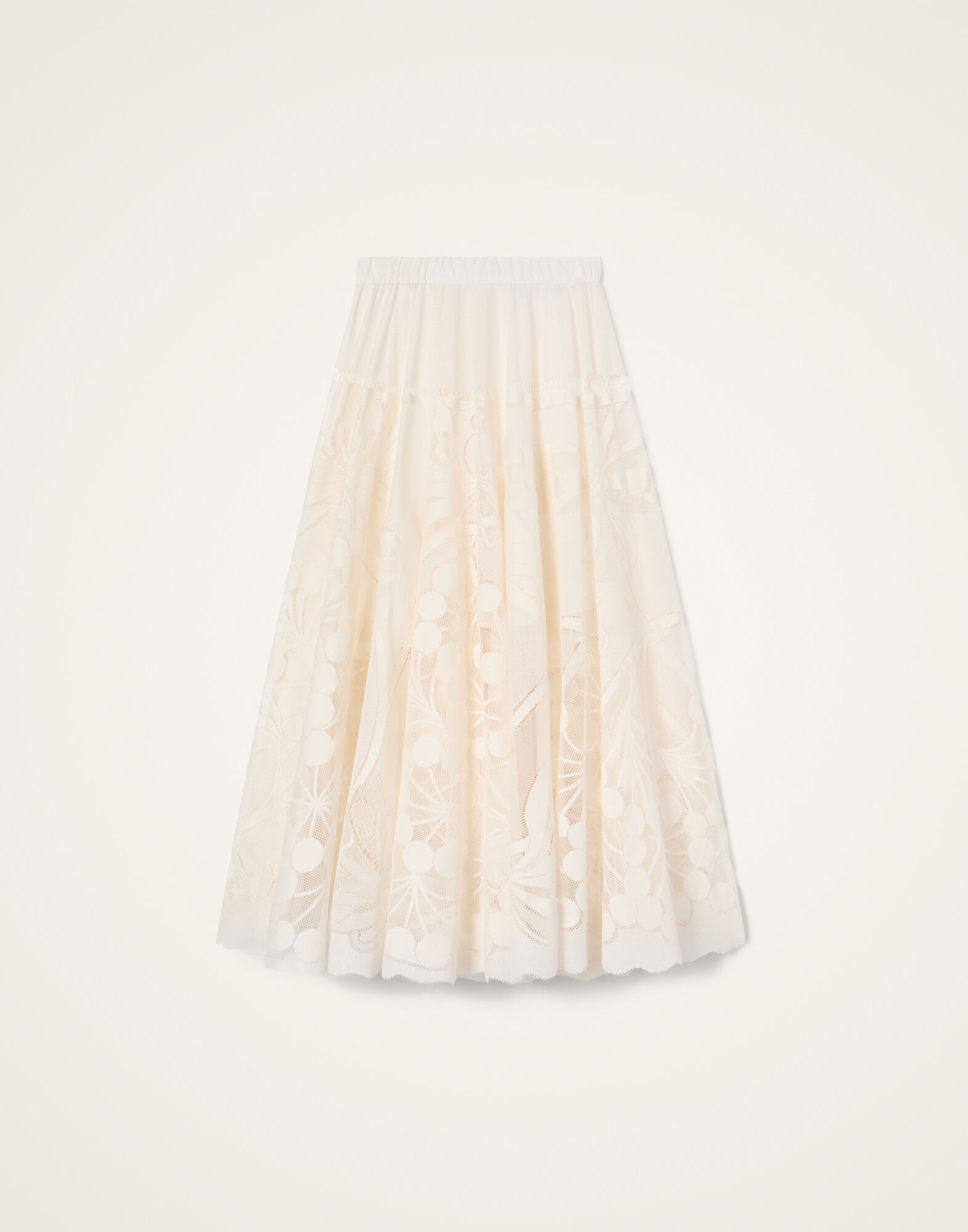 La DoubleJ Duchess Skirt Solid Ivory SKI0146LAC010SOLIDWH04