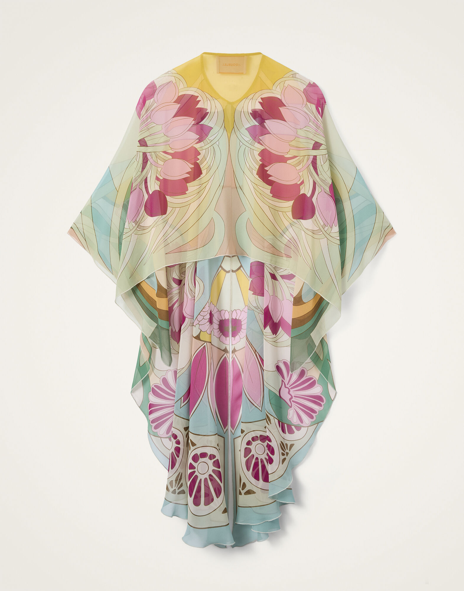 La DoubleJ Maria Cape Tulip Plac&eacute;e Green SCA0092SIL014TUL07GR02