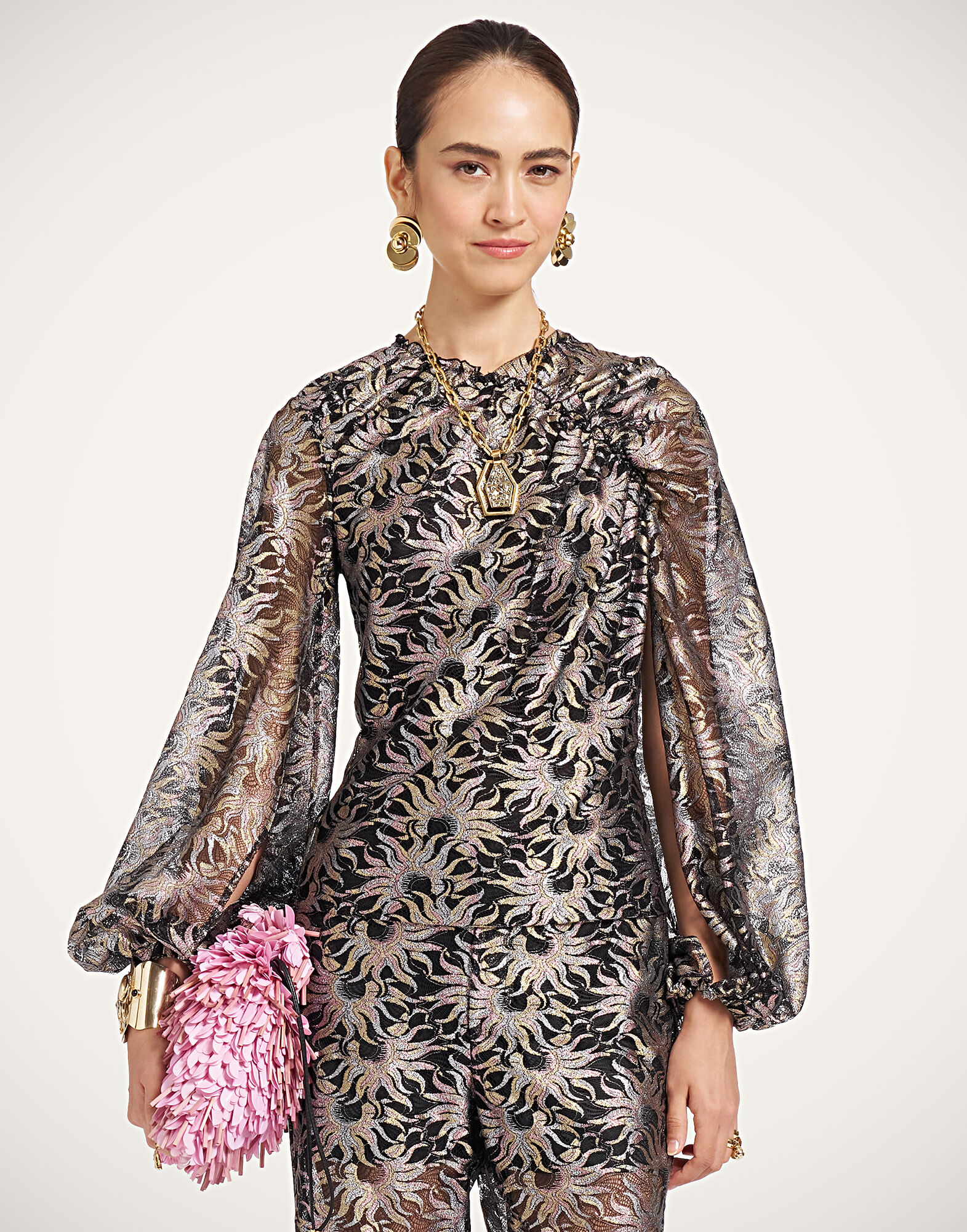 La DoubleJ Brigid Top Sun Black TOP0228LAC015SUN03BL01