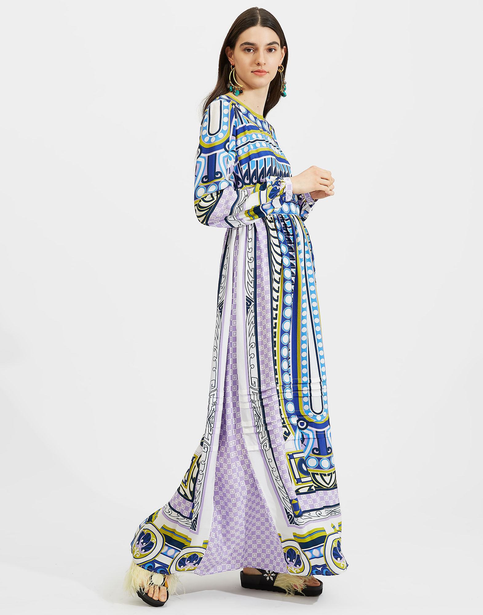 LaDoubleJ Pemberley Dress Ittica Blu DRE0129VIS004ITT0002