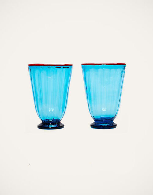 La DoubleJ Rainbow Glass Set of 2 Turquoise GLA0014MUR001TUR0004
