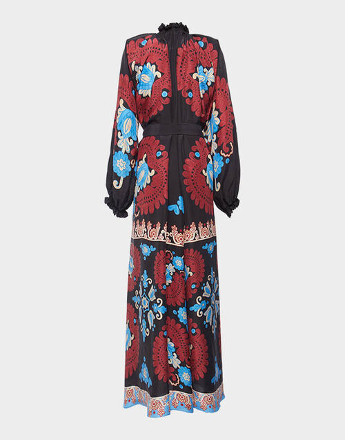 La DoubleJ Cerere Dress Folky Hearts Black Placée DRE0399SIL009FLH0005