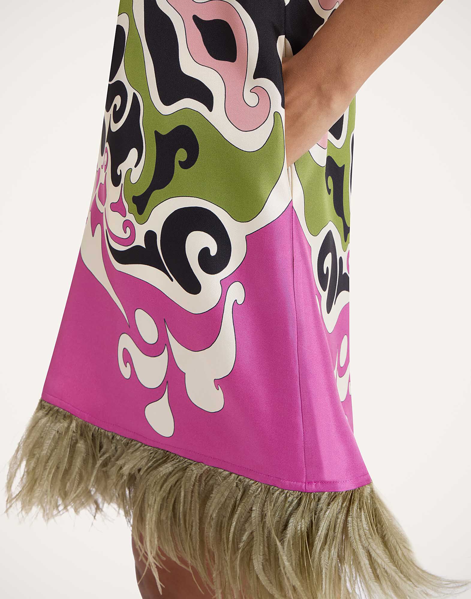 La DoubleJ Mini Swing Dress Phoenix Plac&eacute;e Pink DRE0963SIL006PHO01PI01