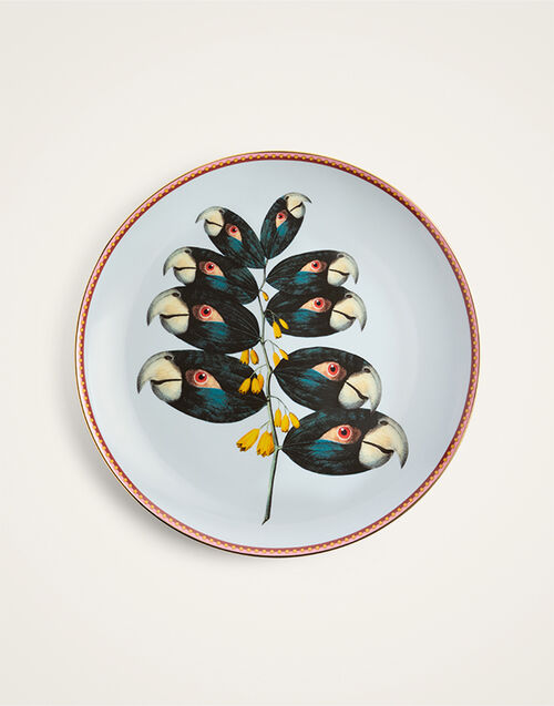 La DoubleJ Decorative Plate Parrotstem Light Blue DPL0001CER001PAS02BU01