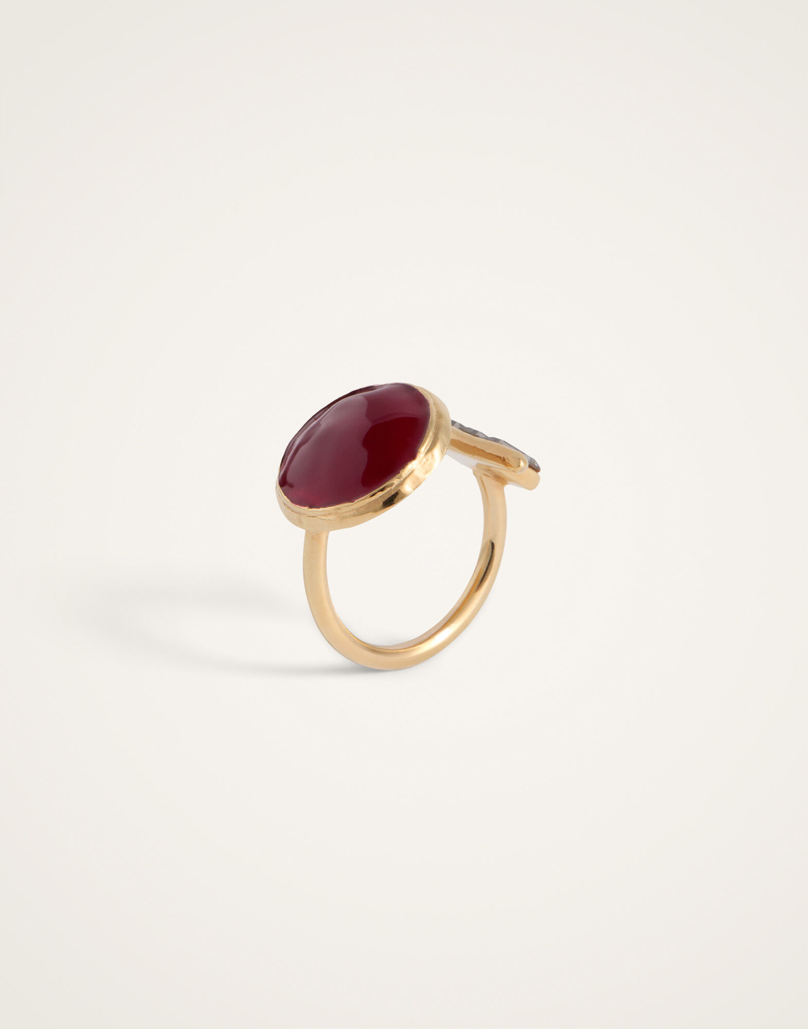 La DoubleJ Shen Loop Ring 24K Gold Plate And Enamel RIN0021BRA003SOLIDRE02