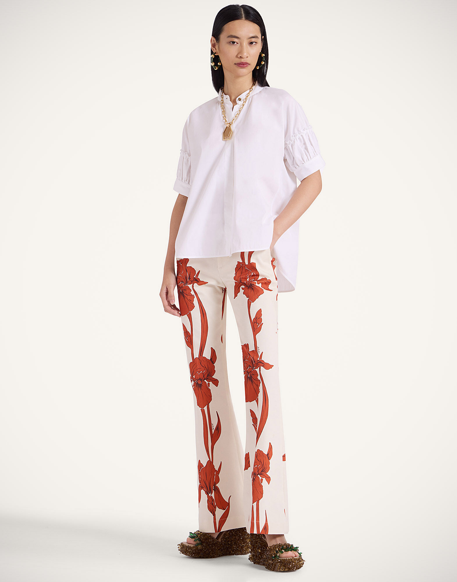 La DoubleJ Saturday Night Pants Iris Dark Orange TRO0030COT063IRS04OR03