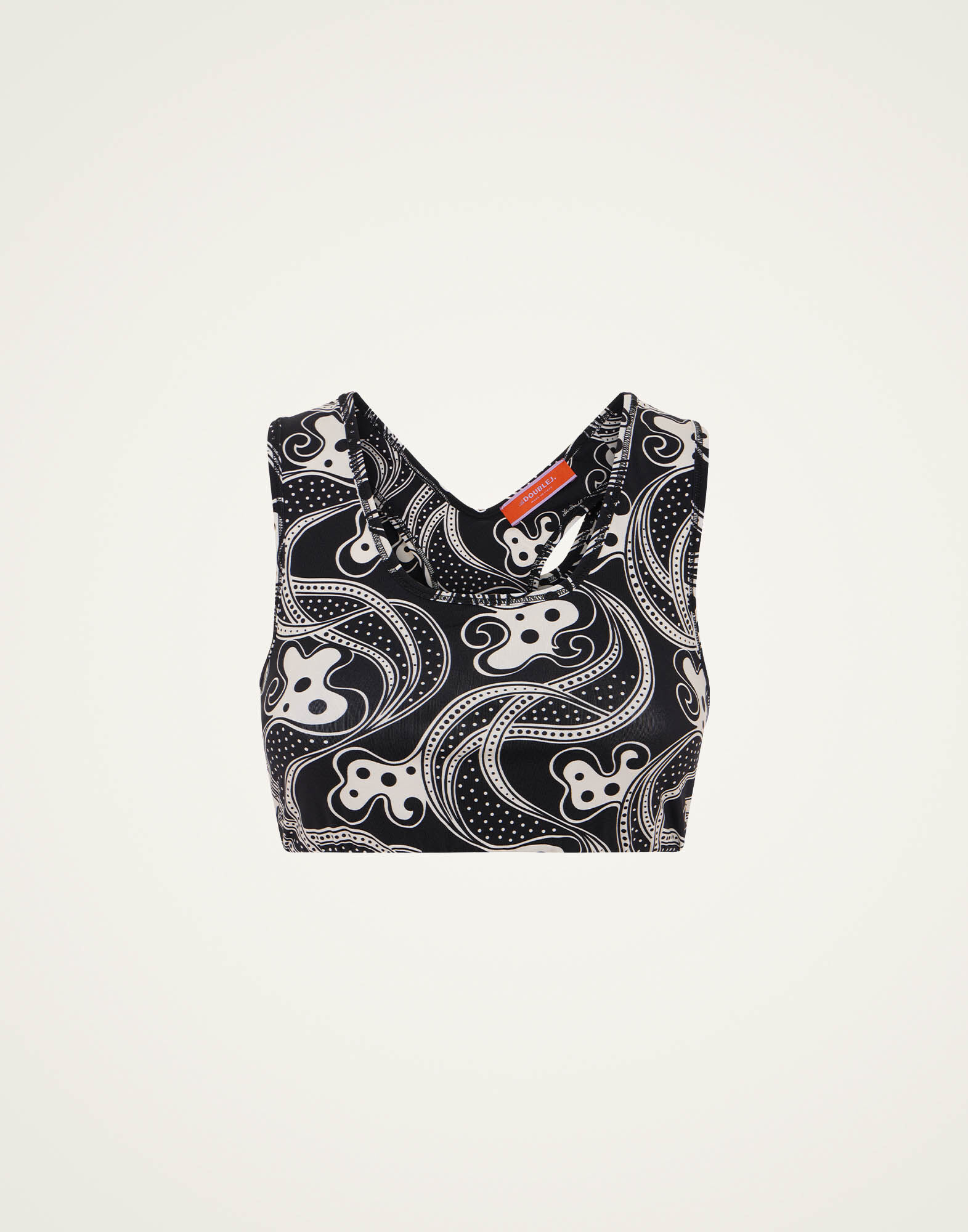 La DoubleJ Magica Bra Aperol Black & White TOP0142JER049APE01BL03