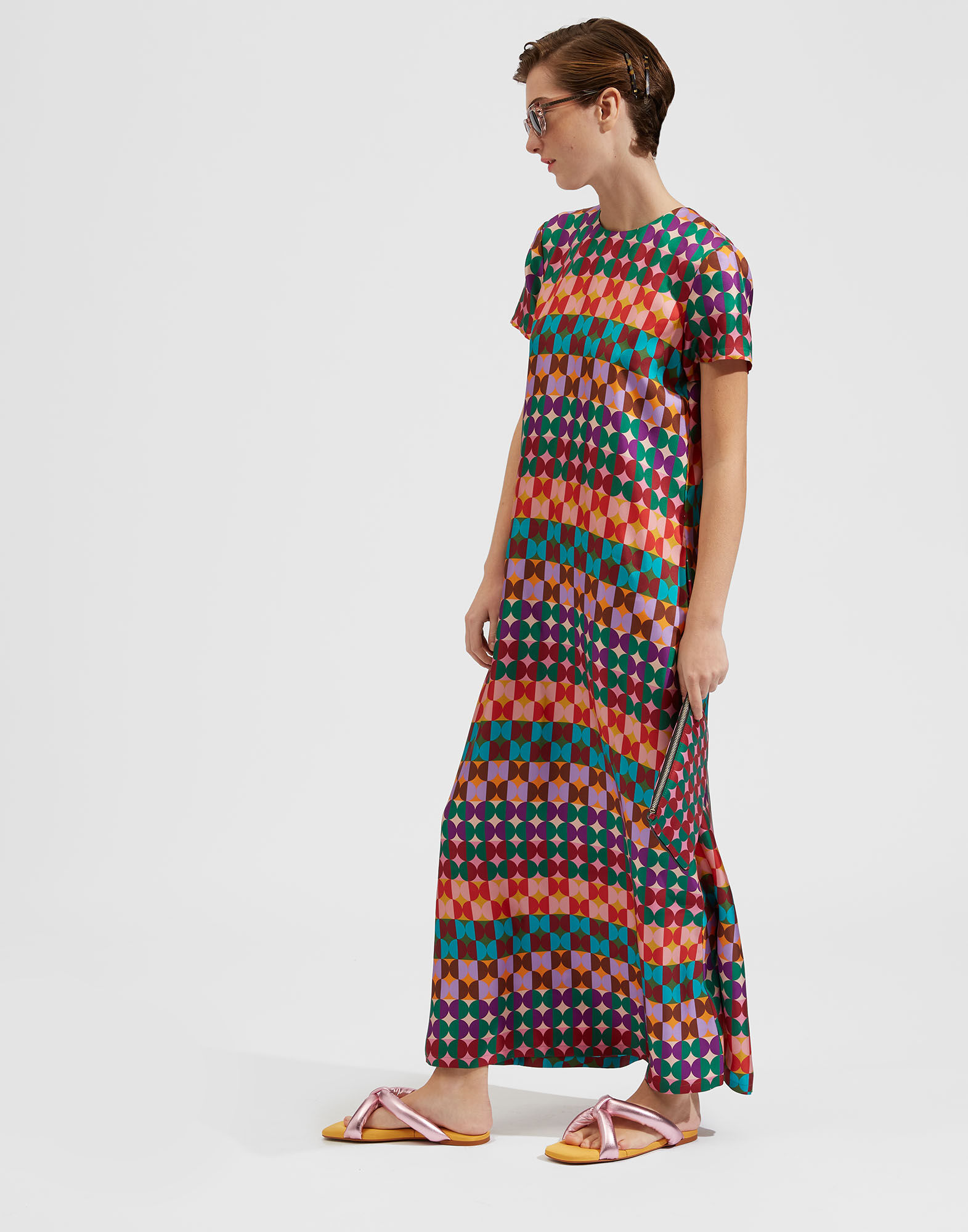 La DoubleJ Swing Dress Mezzaluna Rainbow DRE0001SIL001MEZ0005