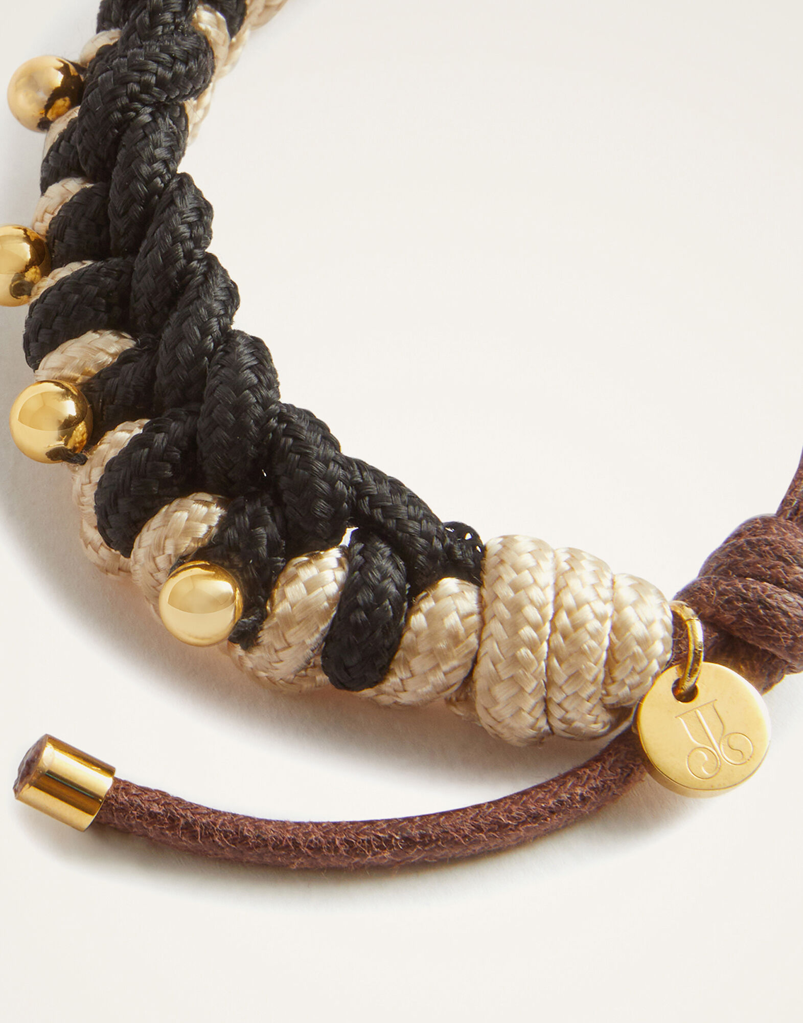 La DoubleJ Better Together Bracelet Bicolor Black & Ivory BAC0011ROP001VA361BL01