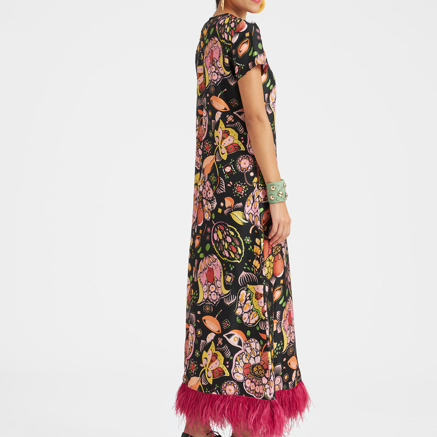 La Double J Swing Dress (With Feathers)