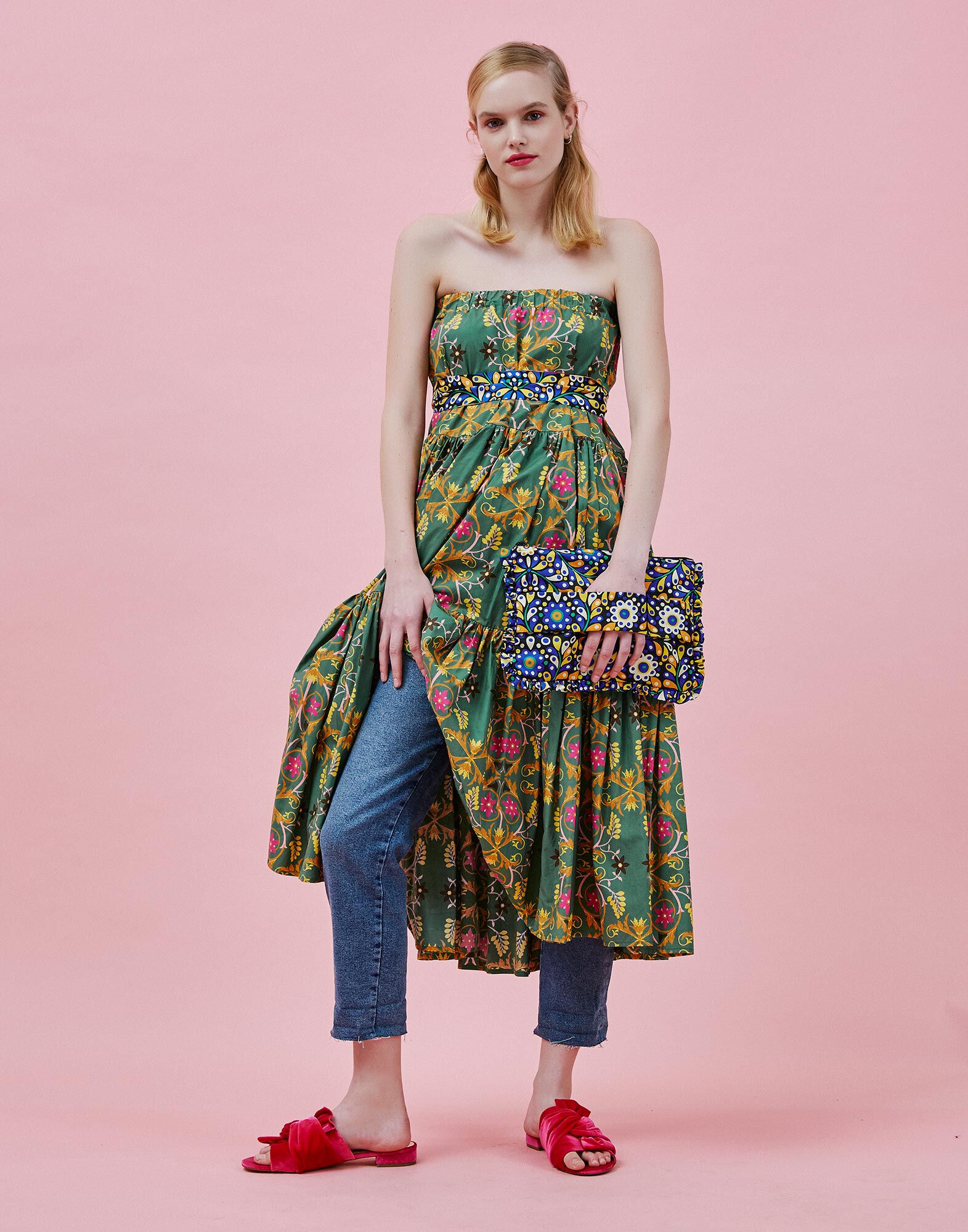 LaDoubleJ Big Skirt Stella Alpina Verde SKI0001COT001STE0002