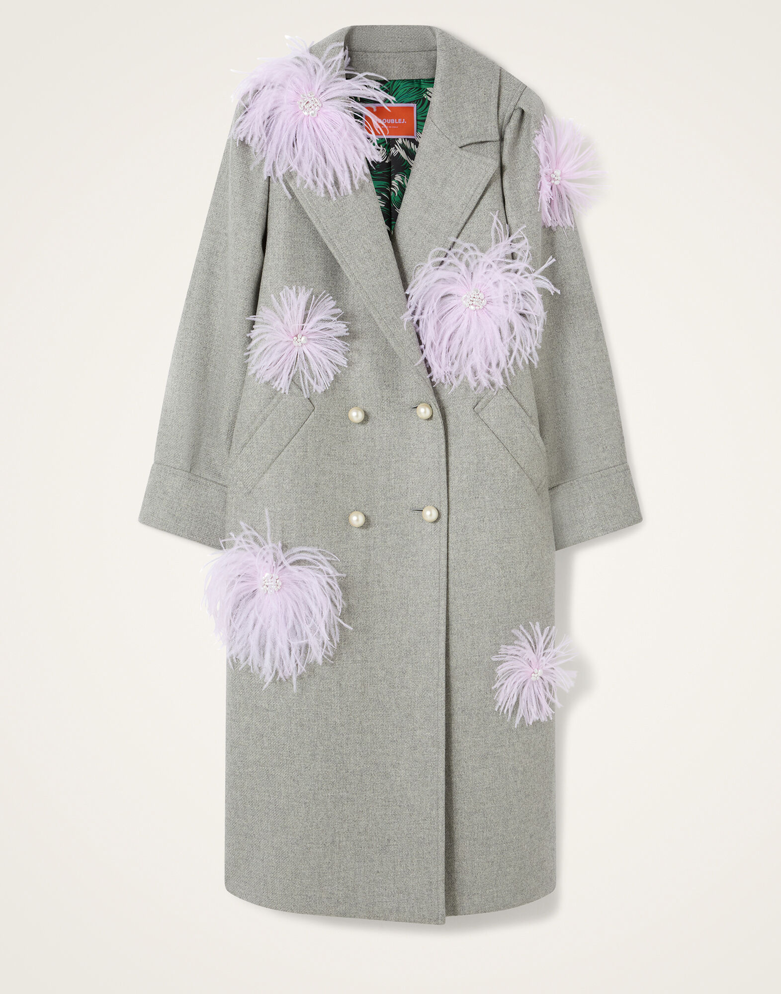 La DoubleJ Victoria Coat Solid Grey JAC0206WOL039SOLIDGY02