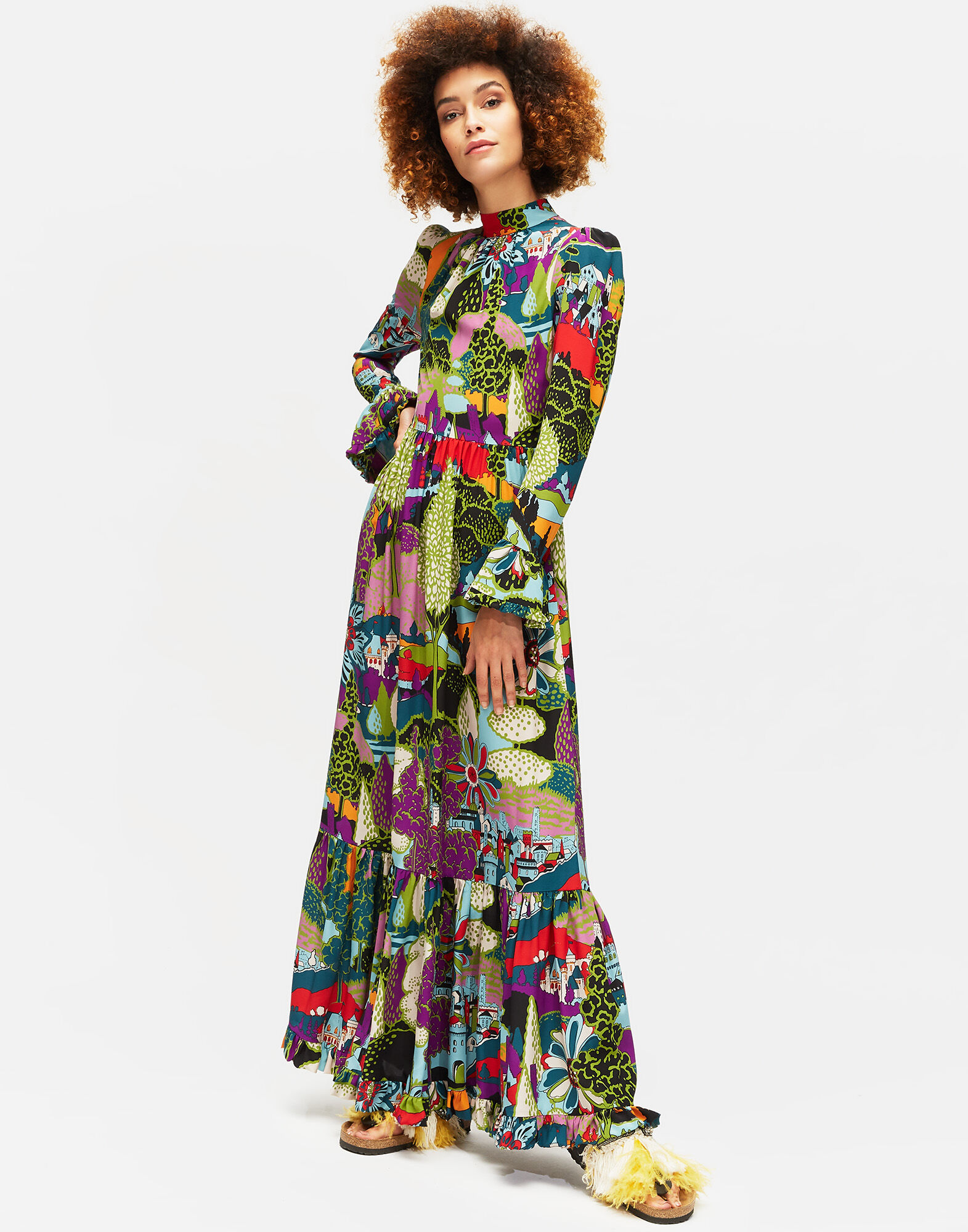 LaDoubleJ Visconti Dress Paesaggio DRE0041CRE001PAE0001