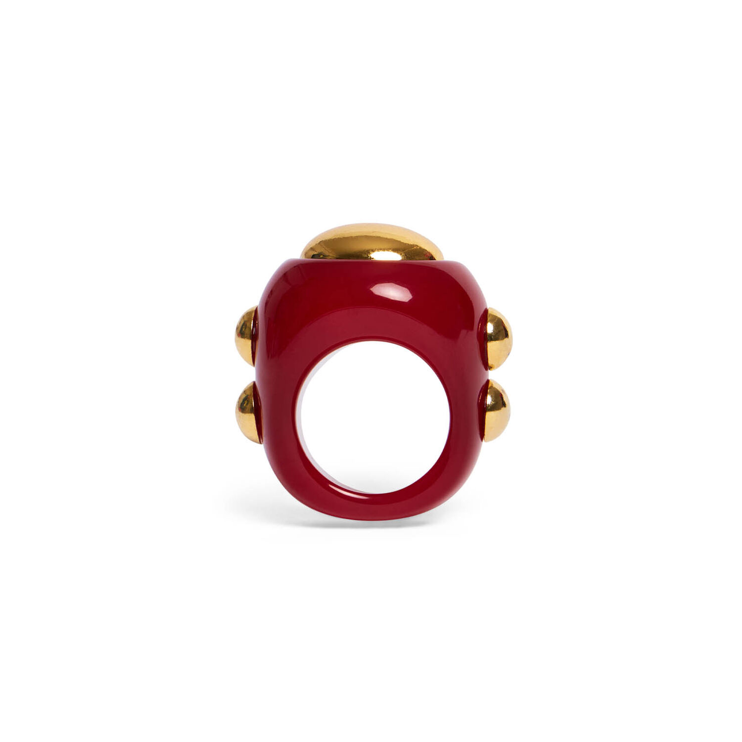 La Doublej Hathor Ring In Solid Red
