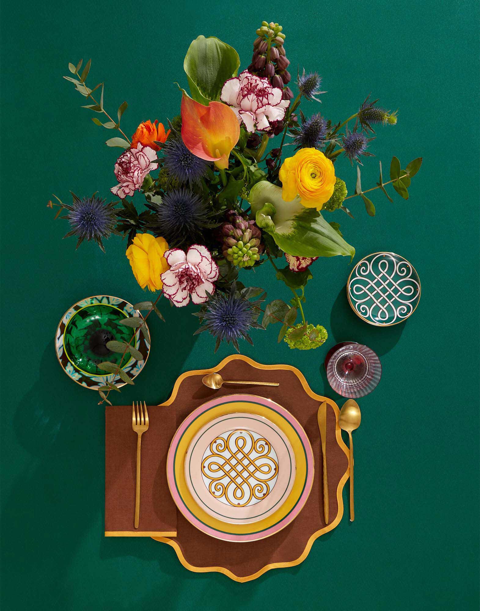 La DoubleJ Cloud Placemat Set Of 2 Rainbow Chocolate TBM0003LIN006RAI0034