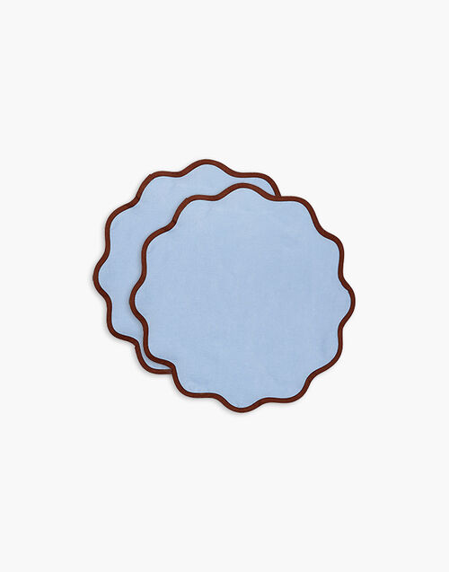 La DoubleJ Cloud Placemat Set Of 2 Rainbow Sky TBM0003LIN006RAI0026