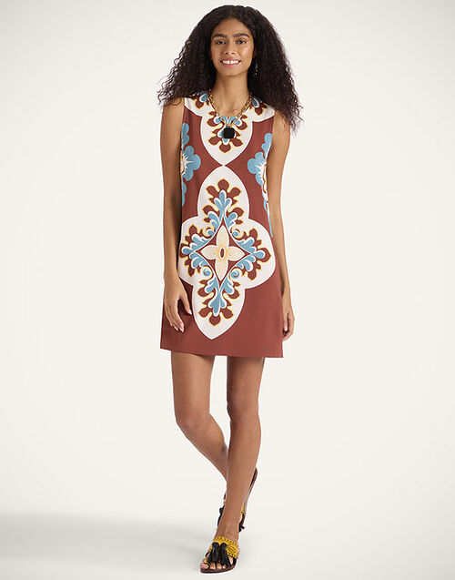 La DoubleJ Stretch Tunic Palazzo Placée Chocolate DRE0758VIS011PAL08BR07