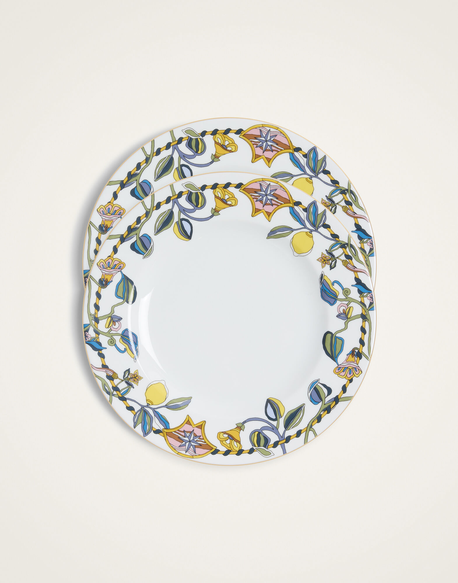 La DoubleJ Dinner Plates Set Of 2 Borboni White DIN0002CER001BRN12WH01