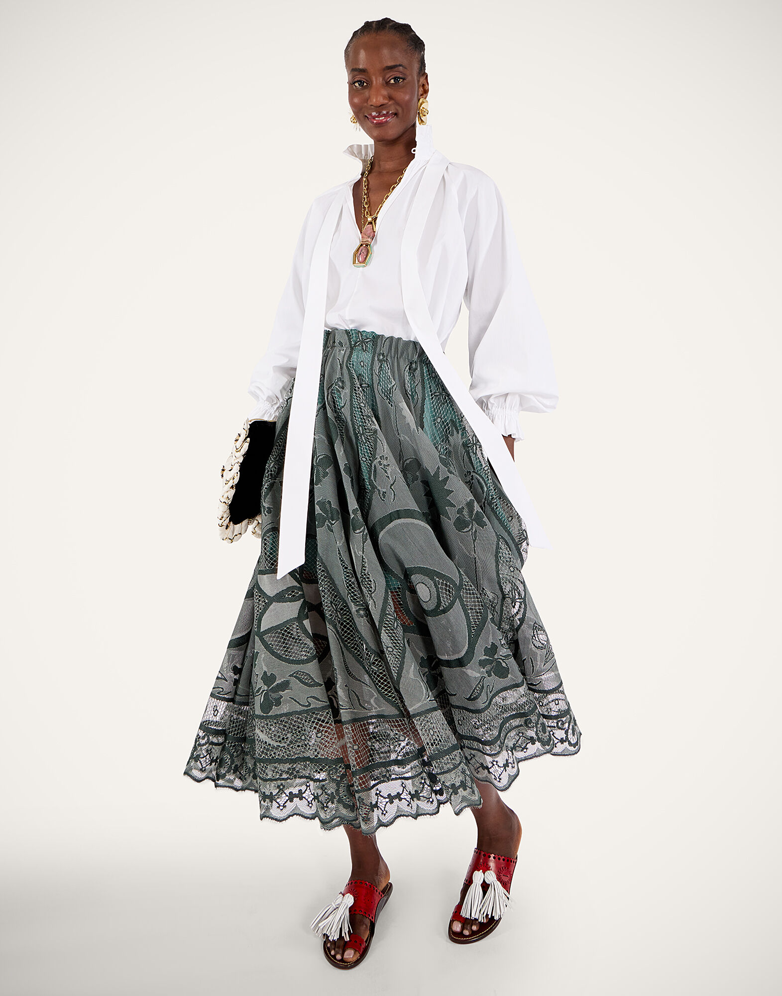 La DoubleJ Duchess Skirt Solid Emerald SKI0146EMB082STL02GR04