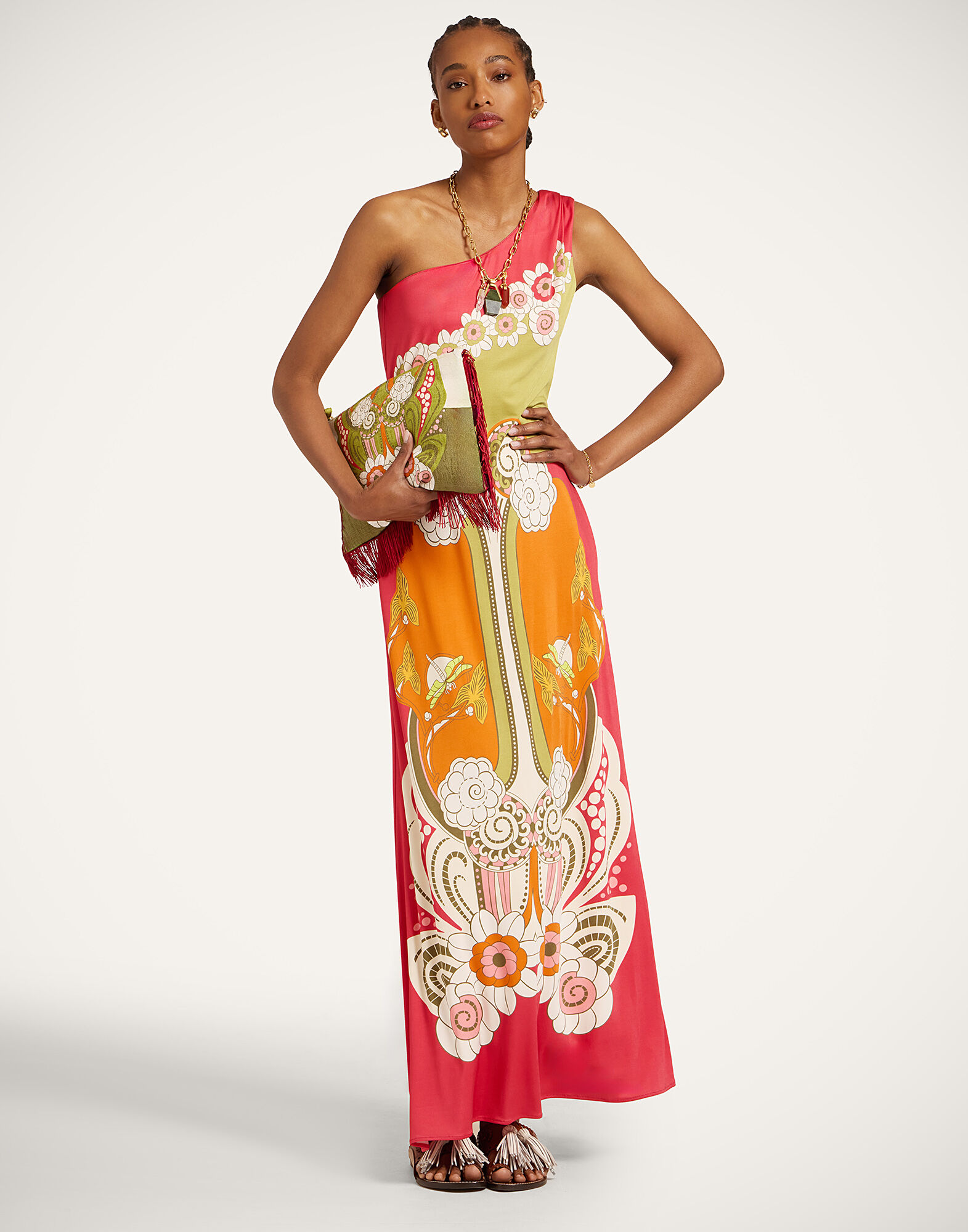 La DoubleJ Clingy Roy Dress Ambrosia Plac&eacute;e Orange DRE1058JER082AMB03OR02