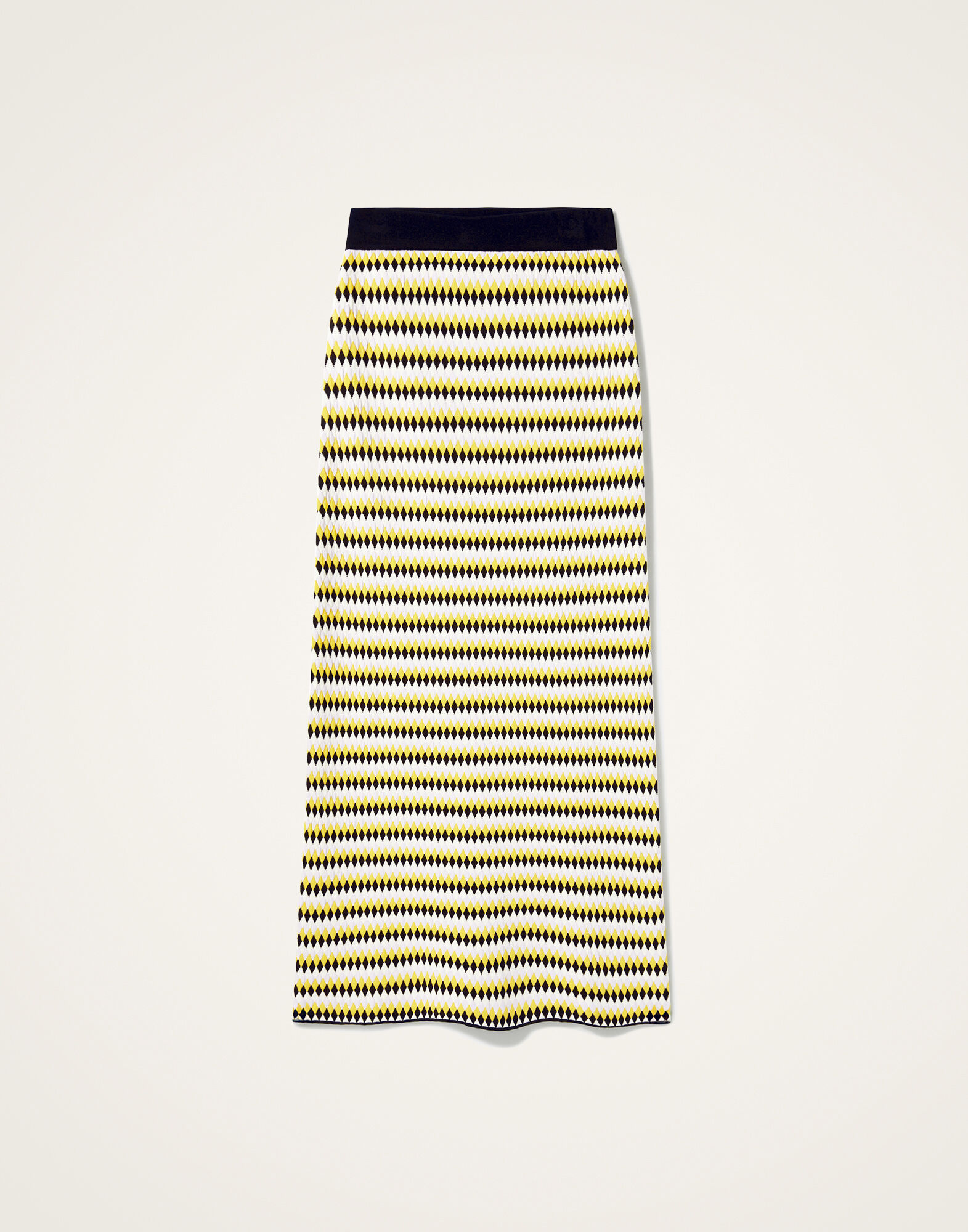 La DoubleJ Checkers Skirt Multicolor Yellow & Black SKI0156KNI159VA370YE02