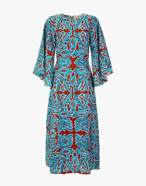 LaDoubleJ Sorella Dress Parnaveg Turchese DRE0179SIL001PRN0003