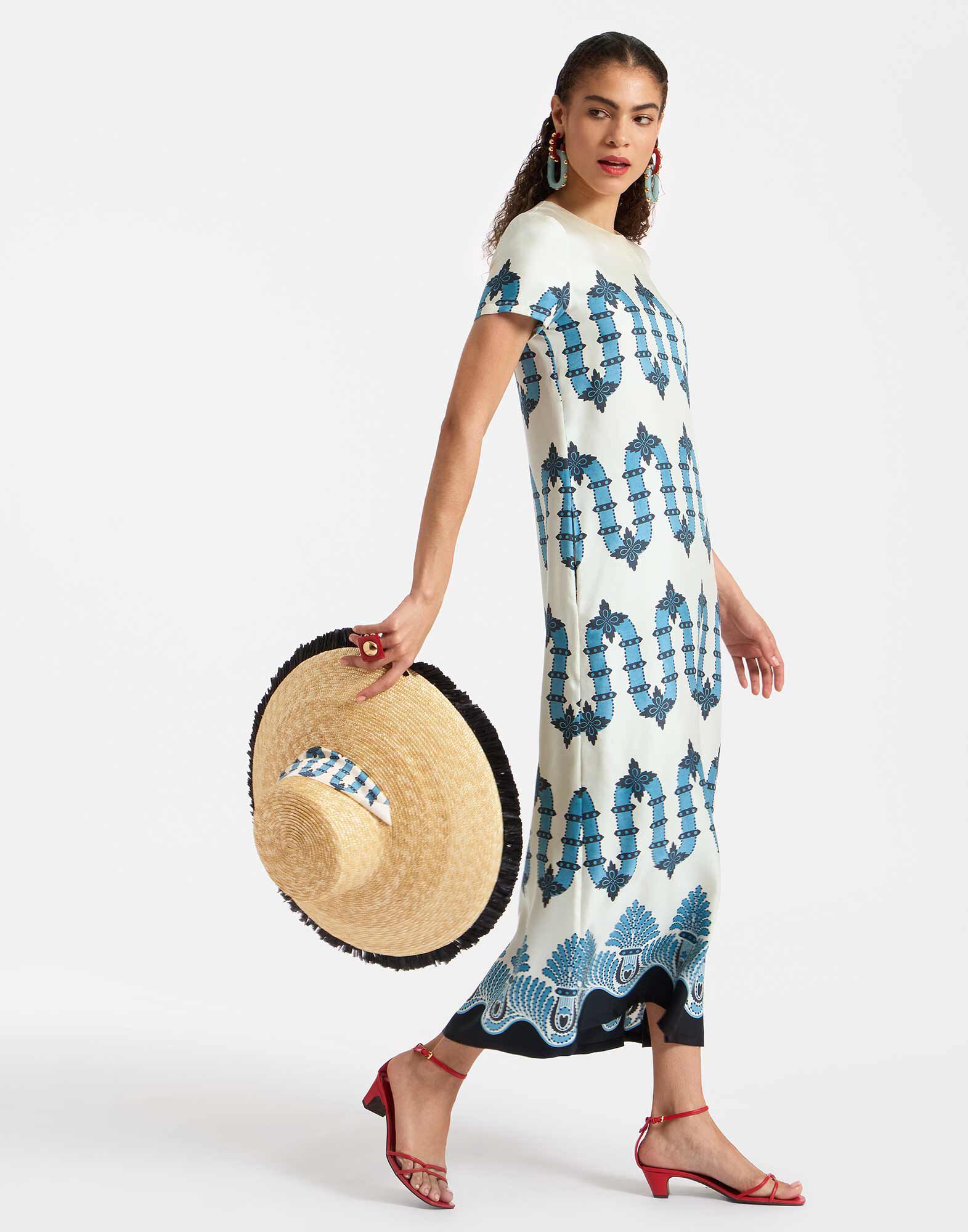 La DoubleJ Swing Dress Scirocco Plac&eacute;e Ivory DRE0001SIL001SCI03WH04