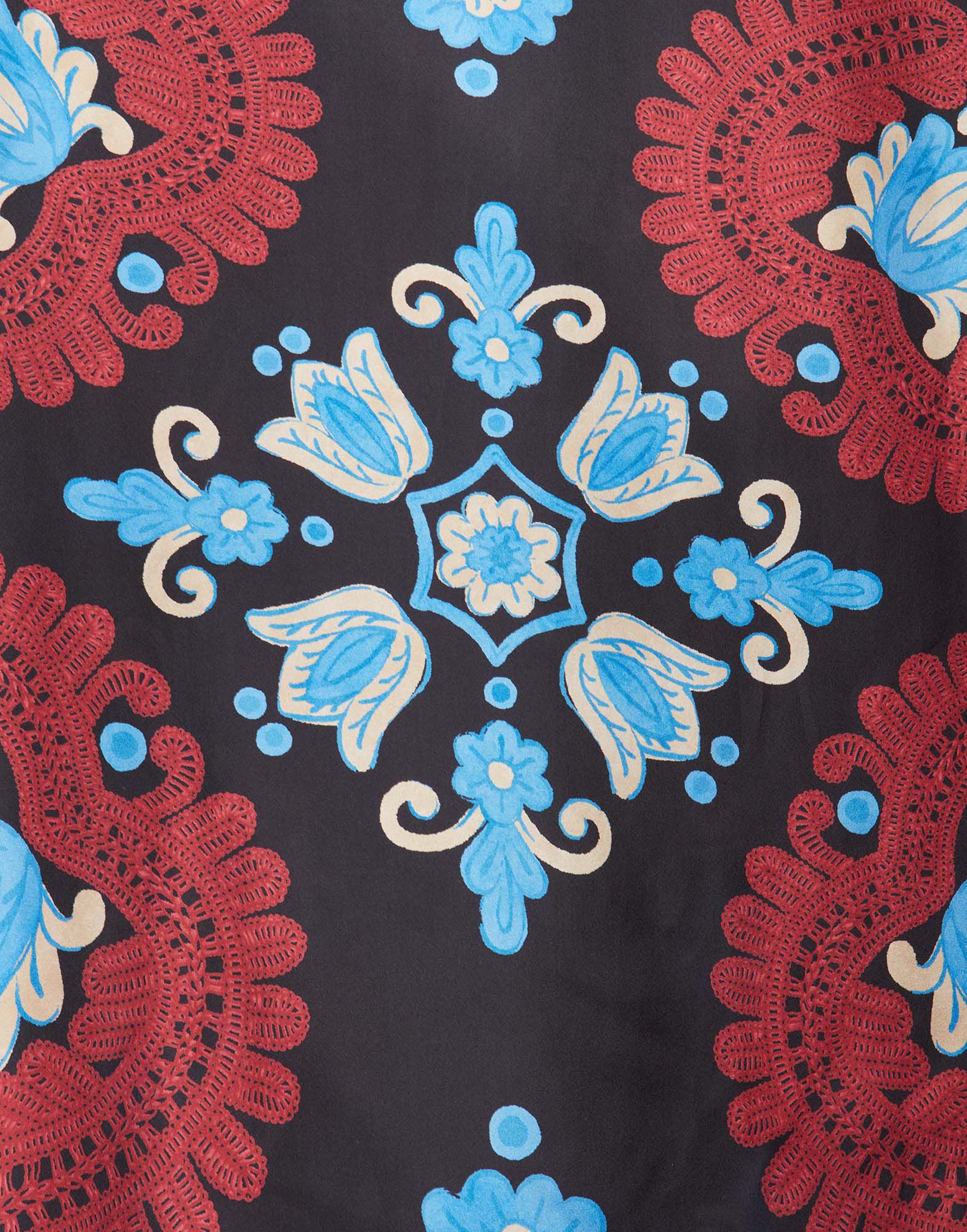 La DoubleJ Cerere Dress Folky Hearts Black Plac&eacute;e DRE0399SIL009FLH0005